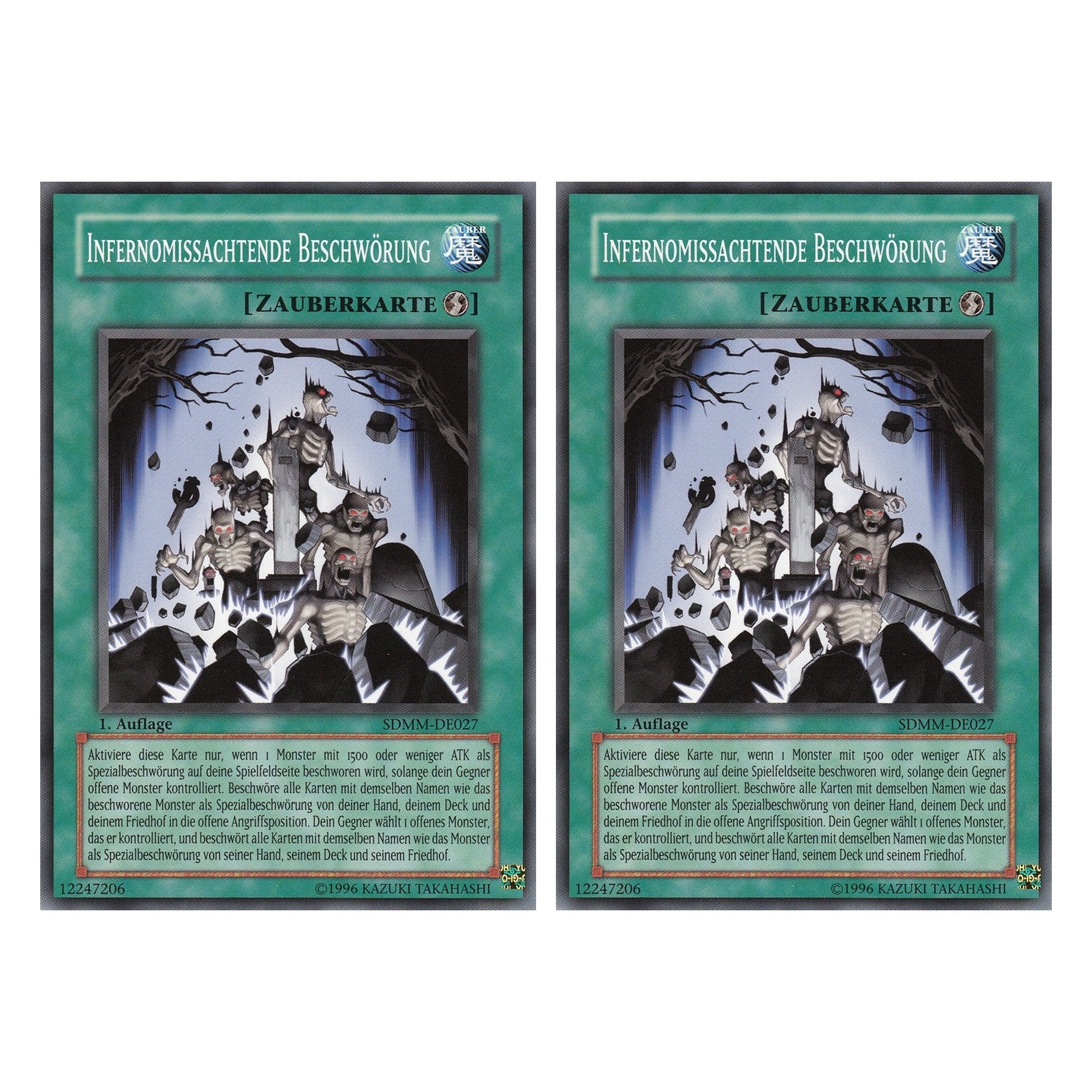 Infernomissachtende Beschwörung - SDMM-DE027 - Common - Deutsch - 1. Auflage - Structure Deck: Machina Mayhem - Duo Set (2 Stück) - Yugioh