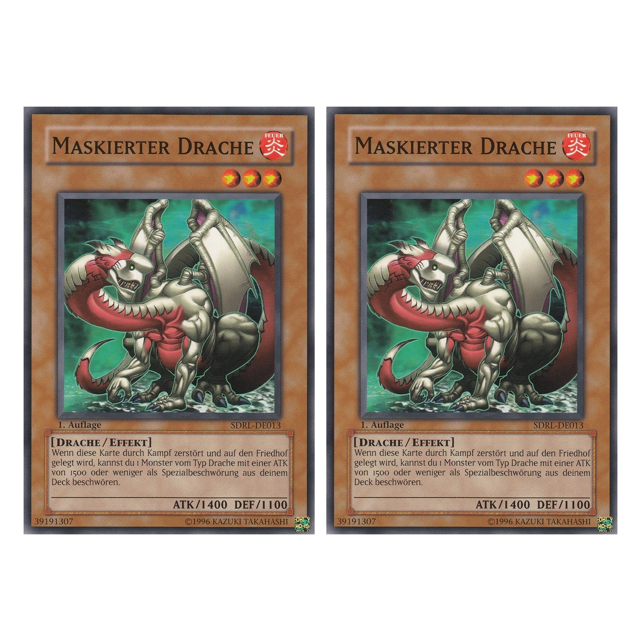 Maskierter Drache - SDRL-DE013 - Common - Deutsch - 1. Auflage - Structure Deck: Rise of the Dragon Lords - Duo Set (2 Stück) - Yugioh