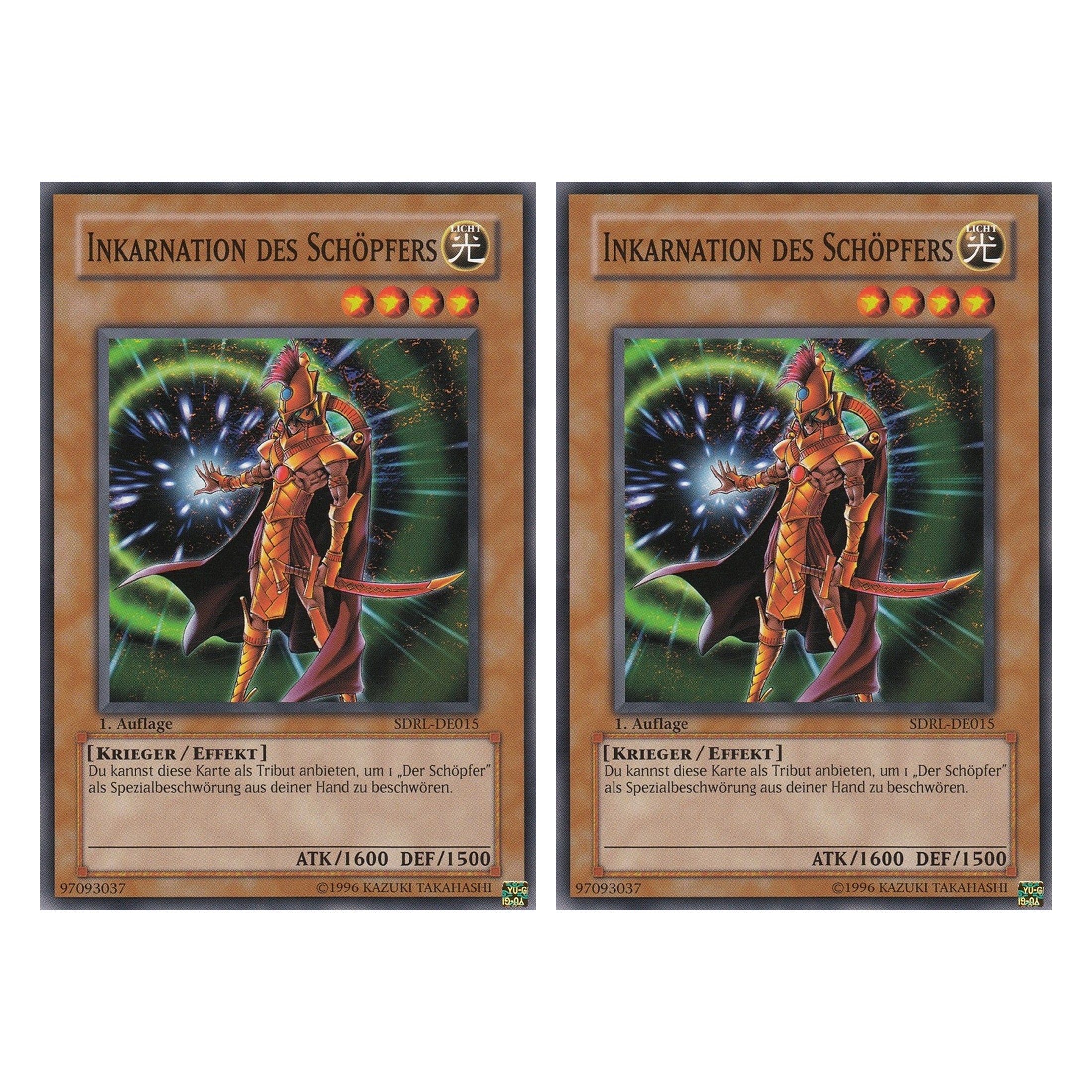 Inkarnation des Schöpfers - SDRL-DE015 - Common - Deutsch - 1. Auflage - Structure Deck: Rise of the Dragon Lords - Duo Set (2 Stück) - Yugioh