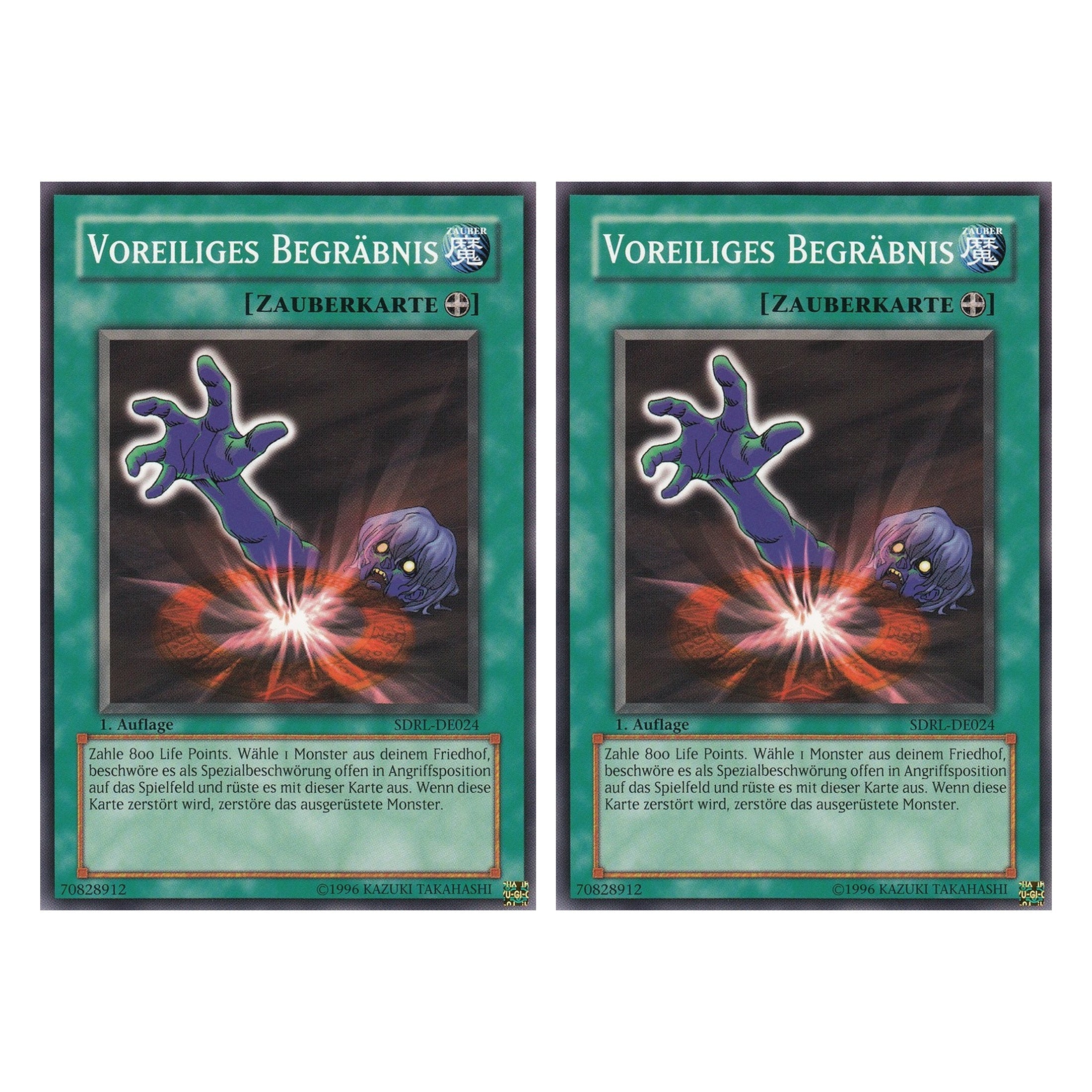 Voreiliges Begräbnis - SDRL-DE024 - Common - Deutsch - 1. Auflage - Structure Deck: Rise of the Dragon Lords - Duo Set (2 Stück) - Yugioh