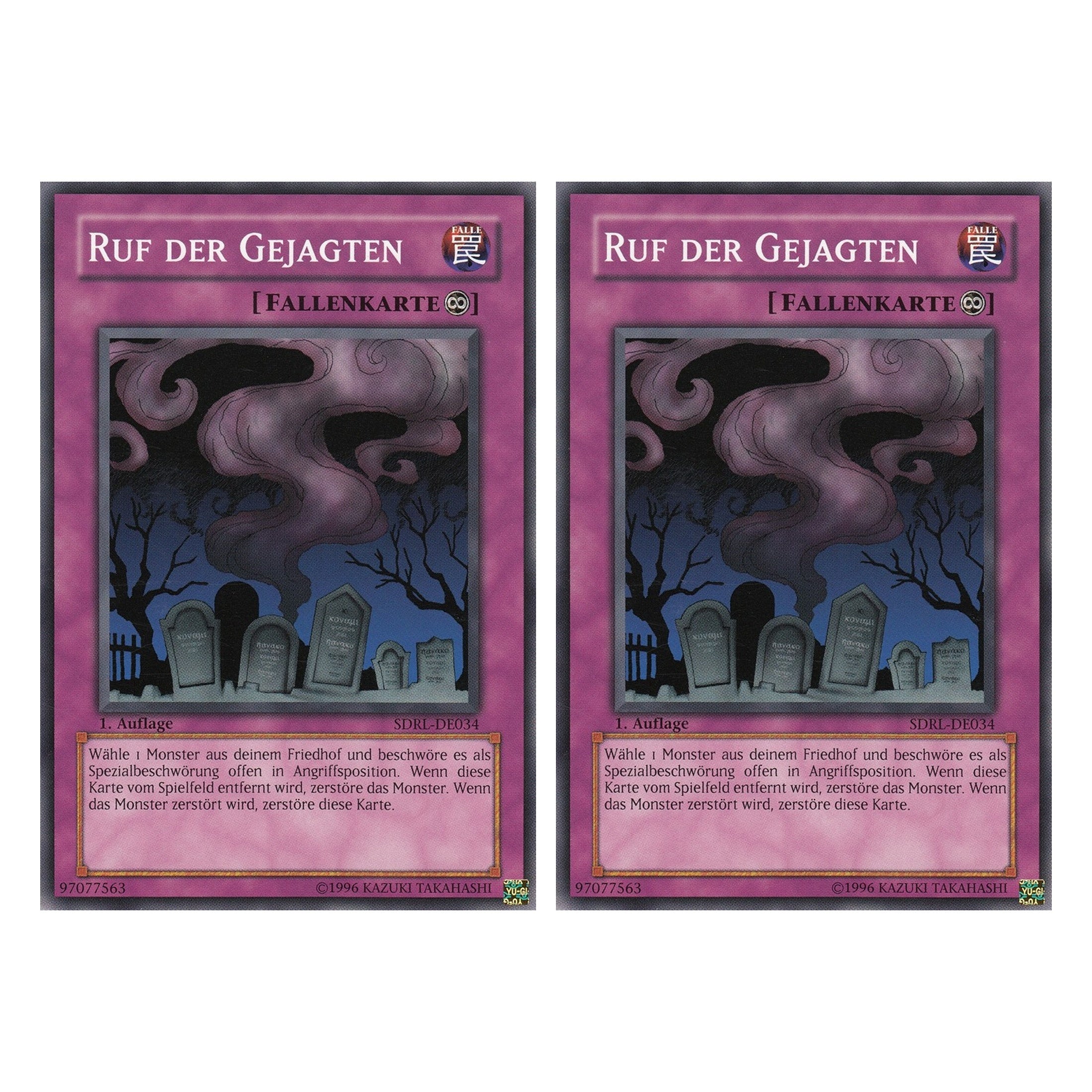 Ruf der Gejagten - SDRL-DE034 - Common - Deutsch - 1. Auflage - Structure Deck: Rise of the Dragon Lords - Duo Set (2 Stück) - Yugioh