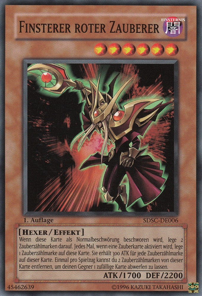 Finsterer roter Zauberer - SDSC-DE006 - Common - Deutsch - 1. Auflage - Structure Deck: Spellcaster's Command - Yugioh