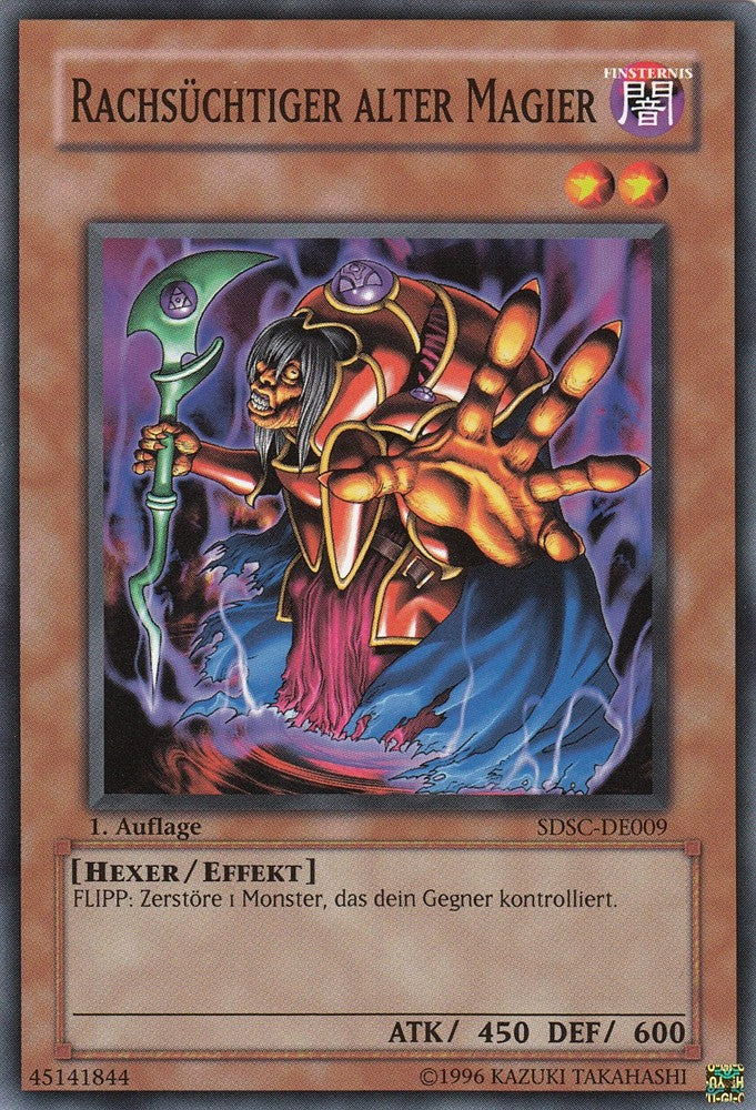 Rachsüchtiger alter Magier - SDSC-DE009 - Common - Deutsch - 1. Auflage - Structure Deck: Spellcaster's Command - Yugioh