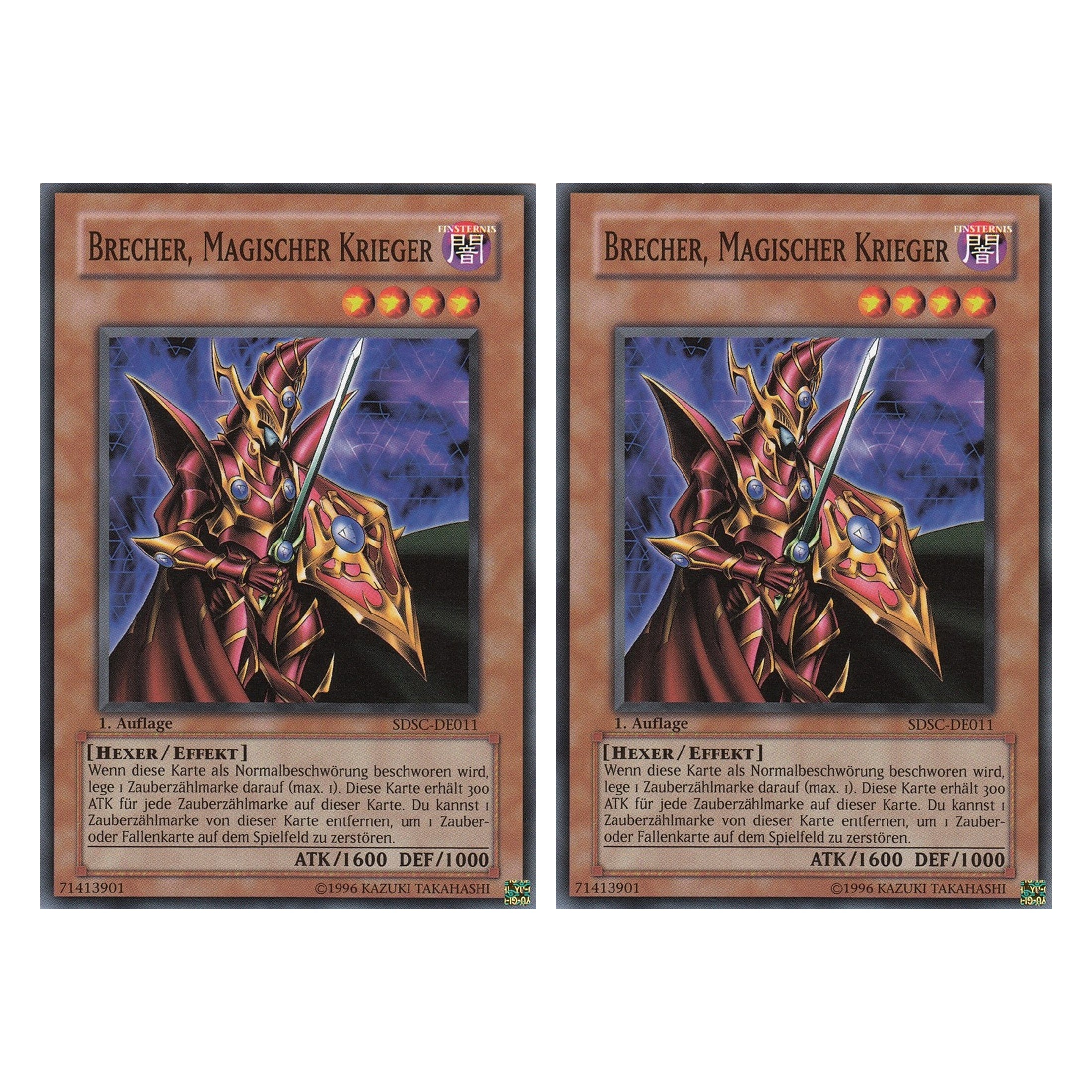 Brecher, Magischer Krieger - SDSC-DE011 - Common - Deutsch - 1. Auflage - Structure Deck: Spellcaster's Command - Duo Set (2 Stück) - Yugioh