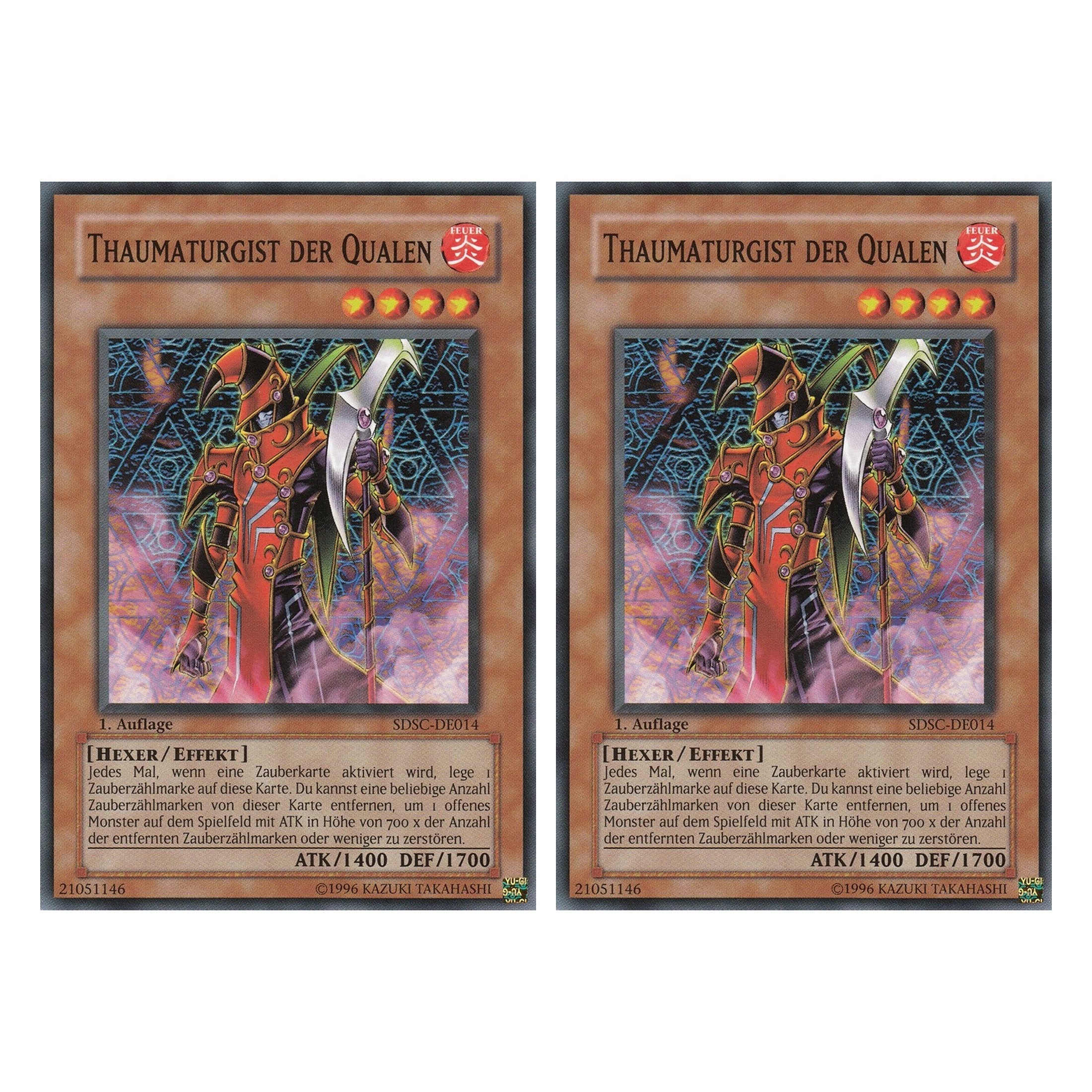 Thaumaturgist der Qualen - SDSC-DE014 - Common - Deutsch - 1. Auflage - Structure Deck: Spellcaster's Command - Duo Set (2 Stück) - Yugioh