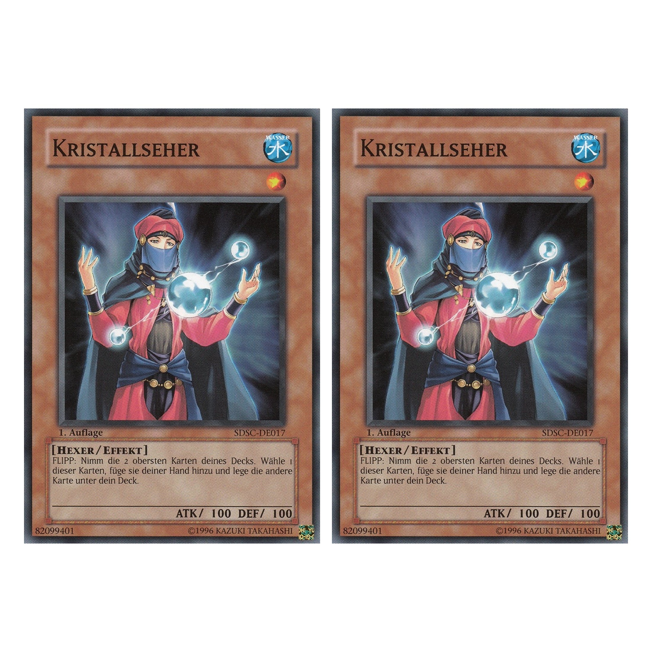 Kristallseher - SDSC-DE017 - Common - Deutsch - 1. Auflage - Structure Deck: Spellcaster's Command - Duo Set (2 Stück) - Yugioh