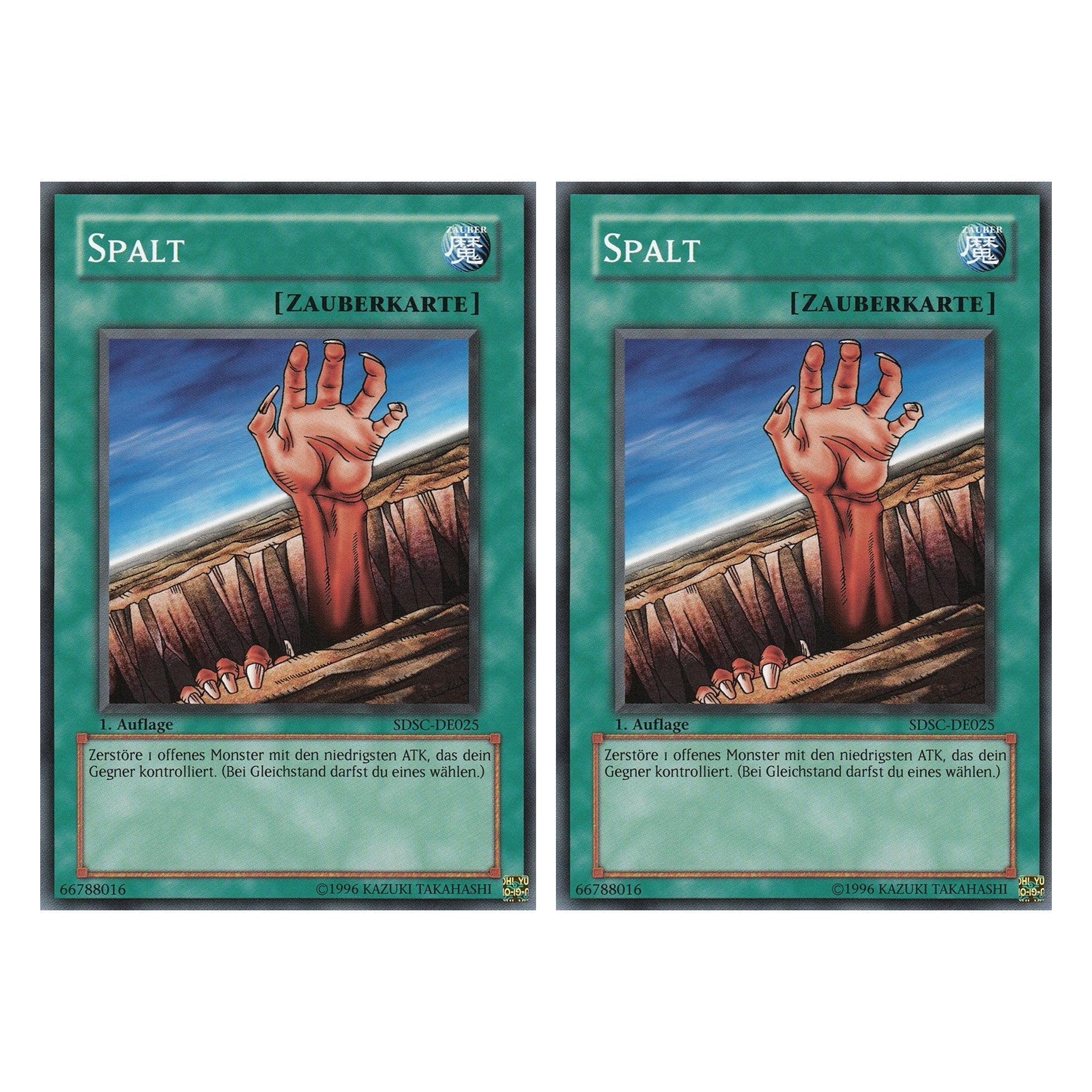 Spalt - SDSC-DE025 - Common - Deutsch - 1. Auflage - Structure Deck: Spellcaster's Command - Duo Set (2 Stück) - Yugioh