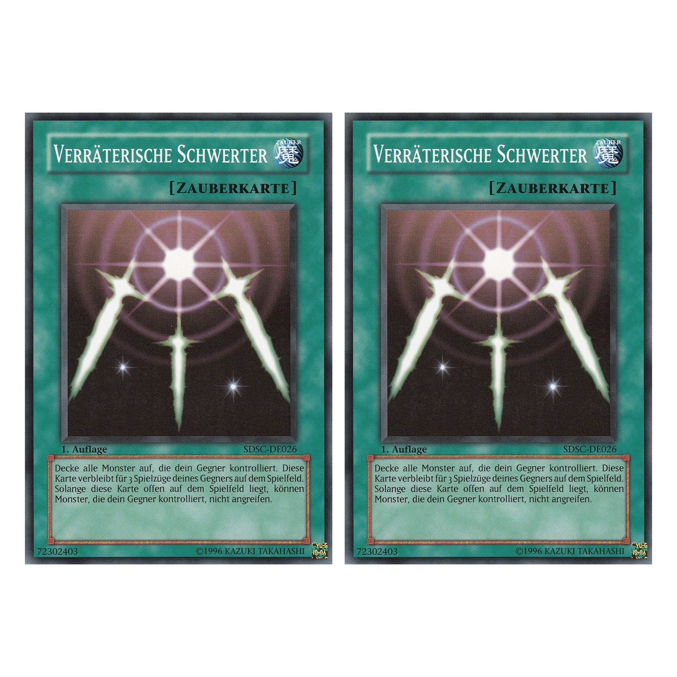 Verräterische Schwerter - SDSC-DE026 - Common - Deutsch - 1. Auflage - Structure Deck: Spellcaster's Command - Duo Set (2 Stück) - Yugioh