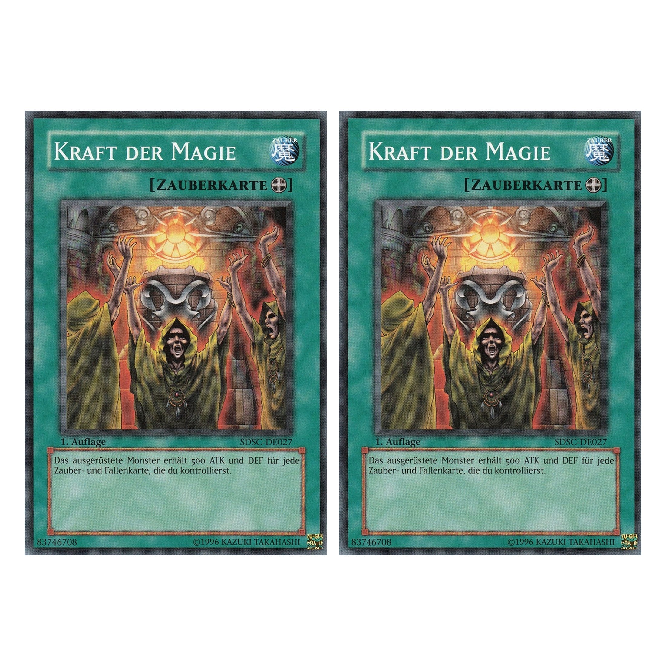 Kraft der Magie - SDSC-DE027 - Common - Deutsch - 1. Auflage - Structure Deck: Spellcaster's Command - Duo Set (2 Stück) - Yugioh