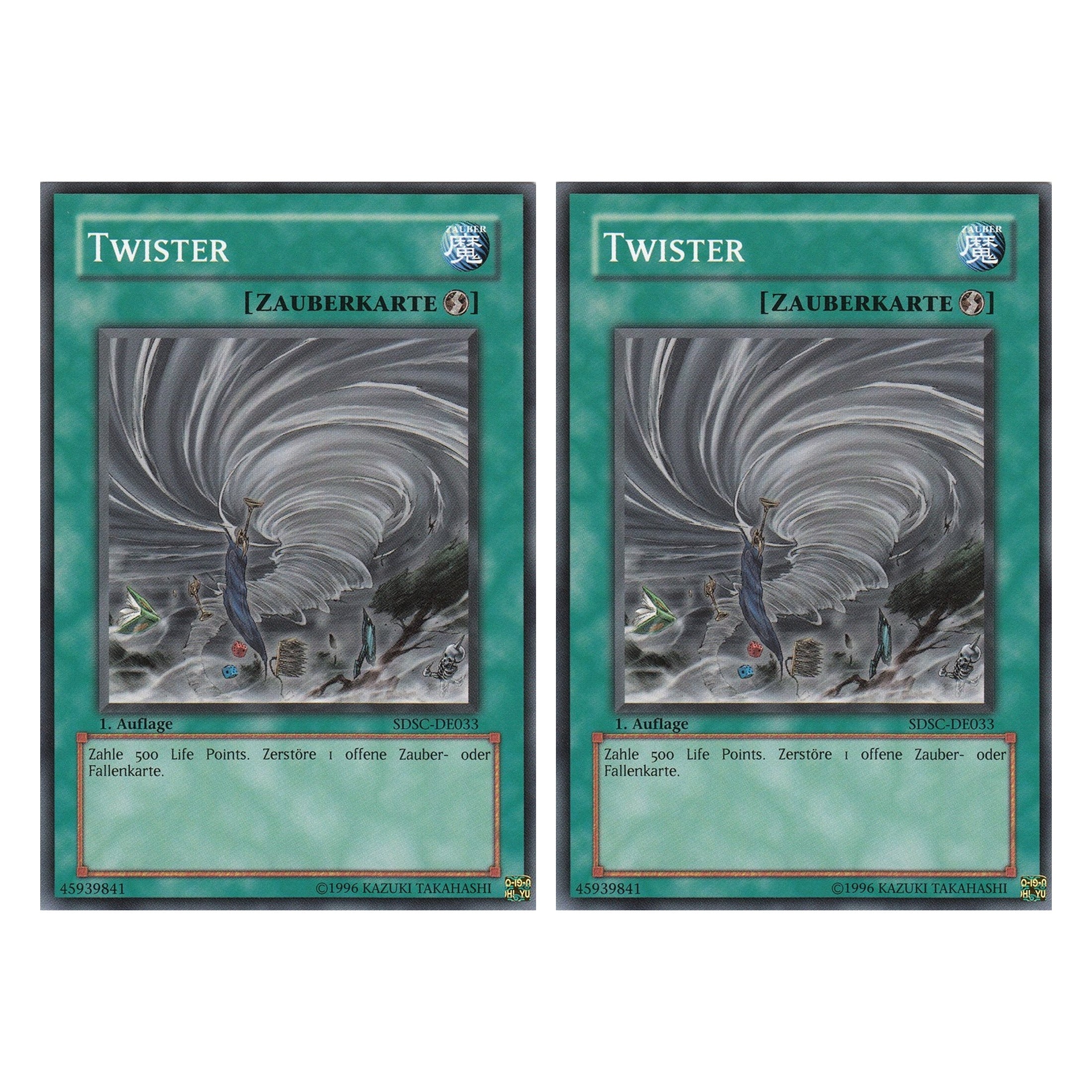 Twister - SDSC-DE033 - Common - Deutsch - 1. Auflage - Structure Deck: Spellcaster's Command - Duo Set (2 Stück) - Yugioh