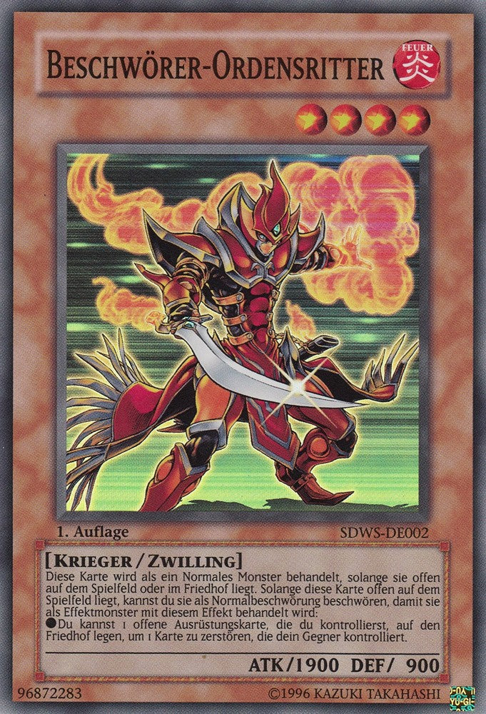 Beschwörer-Ordensritter - SDWS-DE002 - Super Rare - Deutsch - 1. Auflage - Structure Deck: Warrior's Strike - Yugioh