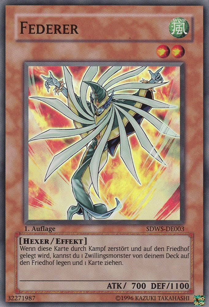 Federer - SDWS-DE003 - Super Rare - Deutsch - 1. Auflage - Structure Deck: Warrior's Strike - Yugioh