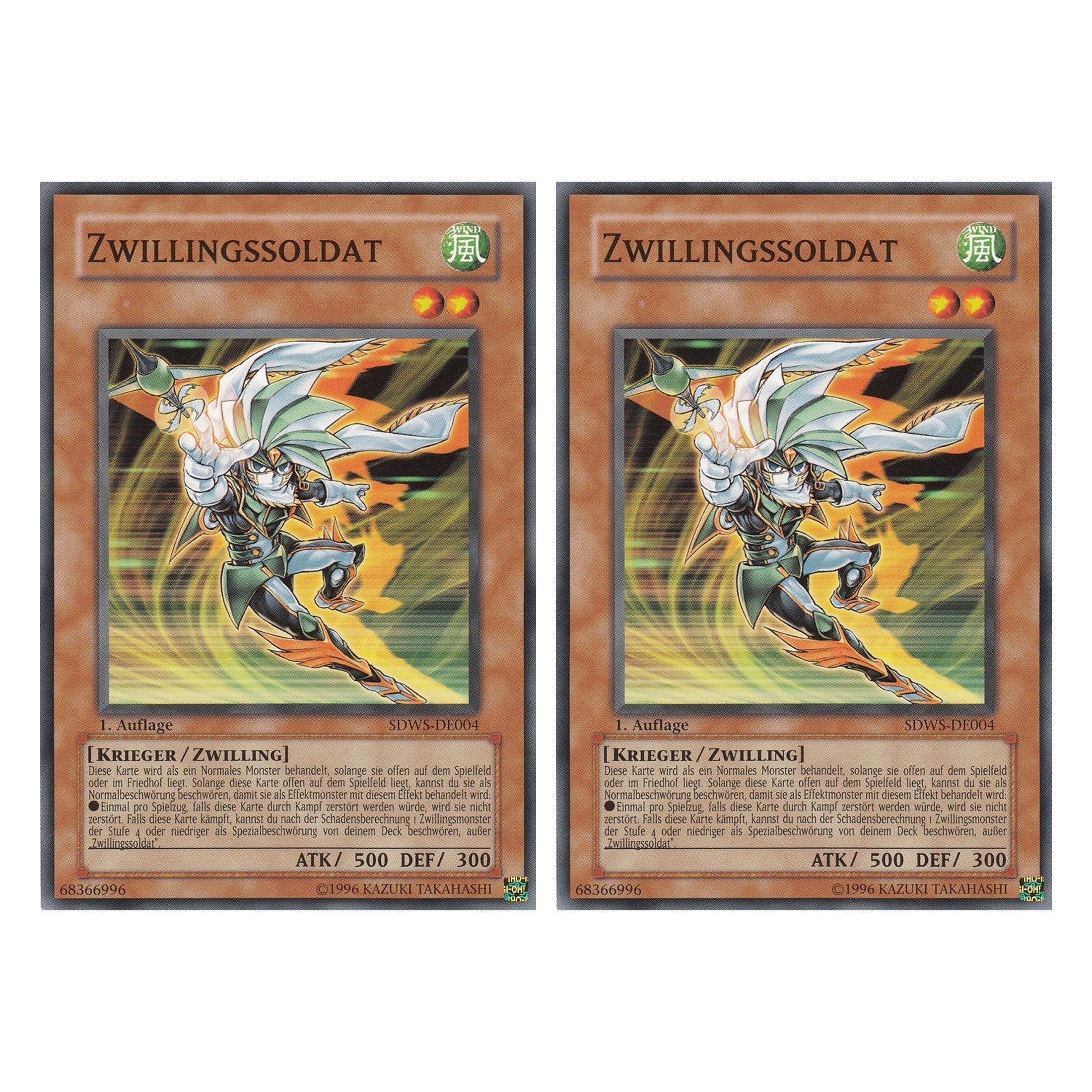 Zwillingssoldat - SDWS-DE004 - Common - Deutsch - 1. Auflage - Structure Deck: Warrior's Strike - Duo Set (2 Stück) - Yugioh
