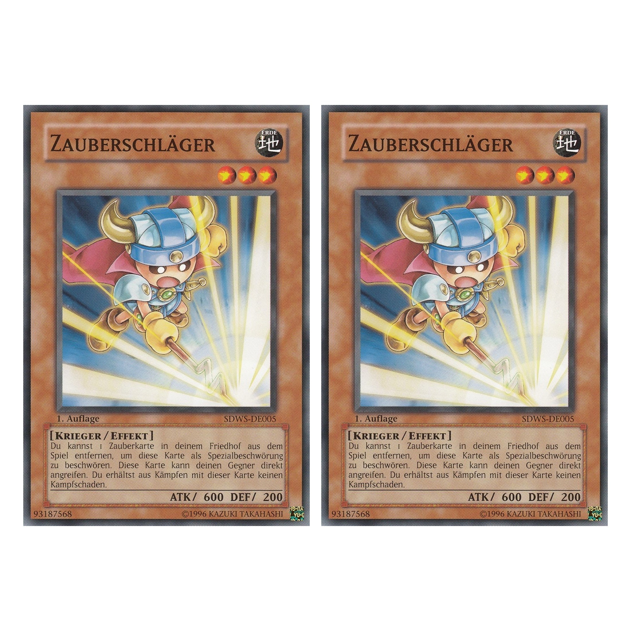 Zauberschläger - SDWS-DE005 - Common - Deutsch - 1. Auflage - Structure Deck: Warrior's Strike - Duo Set (2 Stück) - Yugioh