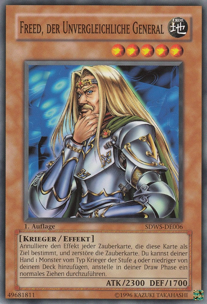 Freed, der Unvergleichliche General - SDWS-DE006 - Common - Deutsch - 1. Auflage - Structure Deck: Warrior's Strike - Yugioh