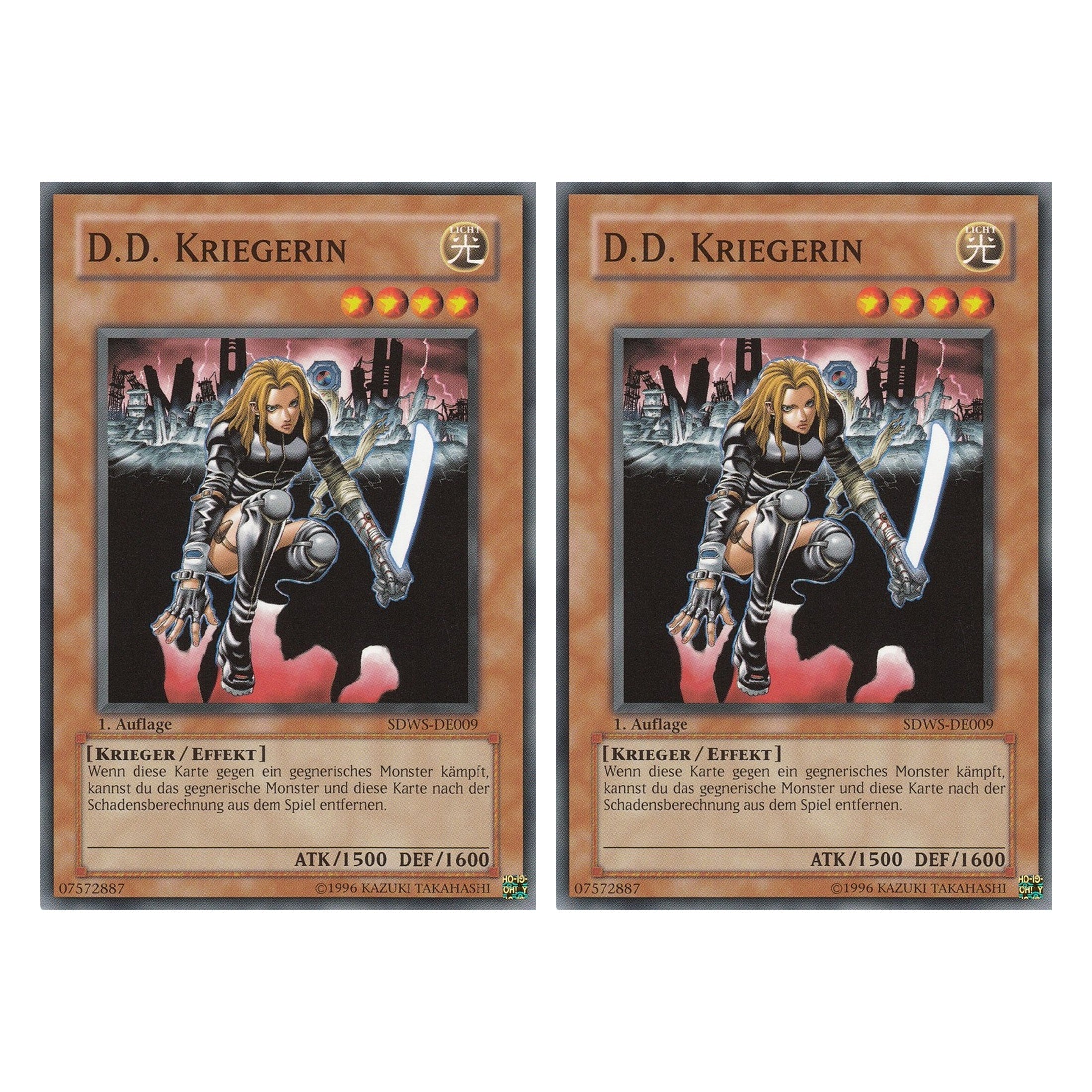 D. D. Kriegerin - SDWS-DE009 - Common - Deutsch - 1. Auflage - Structure Deck: Warrior's Strike - Duo Set (2 Stück) - Yugioh