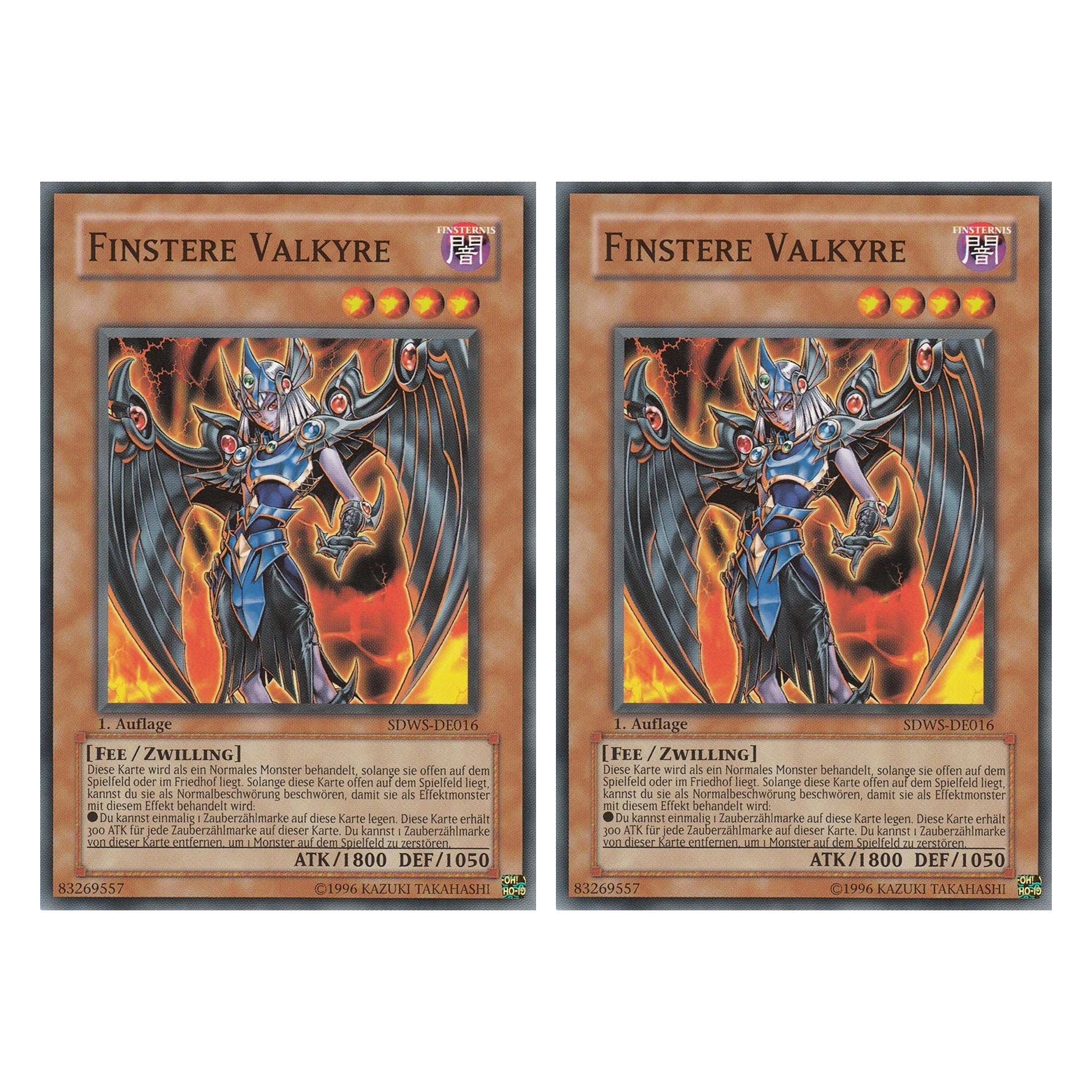 Finstere Valkyre - SDWS-DE016 - Common - Deutsch - 1. Auflage - Structure Deck: Warrior's Strike - Duo Set (2 Stück) - Yugioh