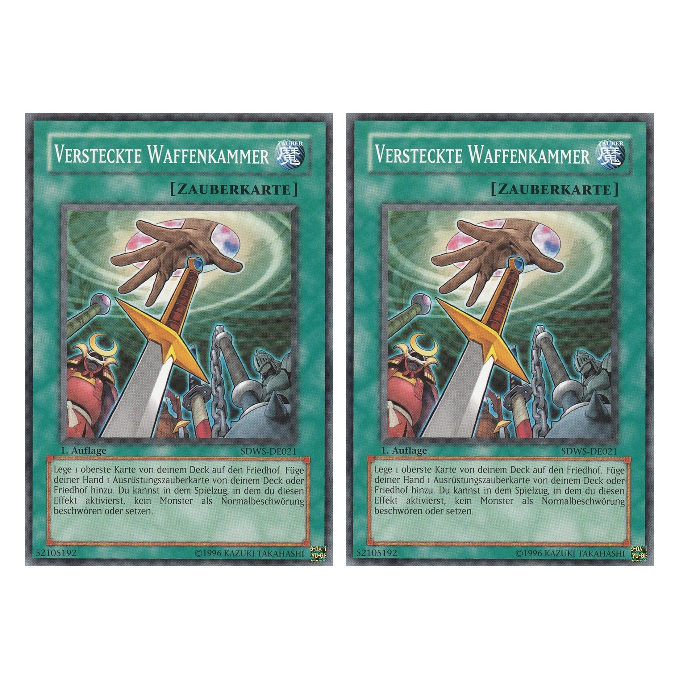 Versteckte Waffenkammer - SDWS-DE021 - Common - Deutsch - 1. Auflage - Structure Deck: Warrior's Strike - Duo Set (2 Stück) - Yugioh