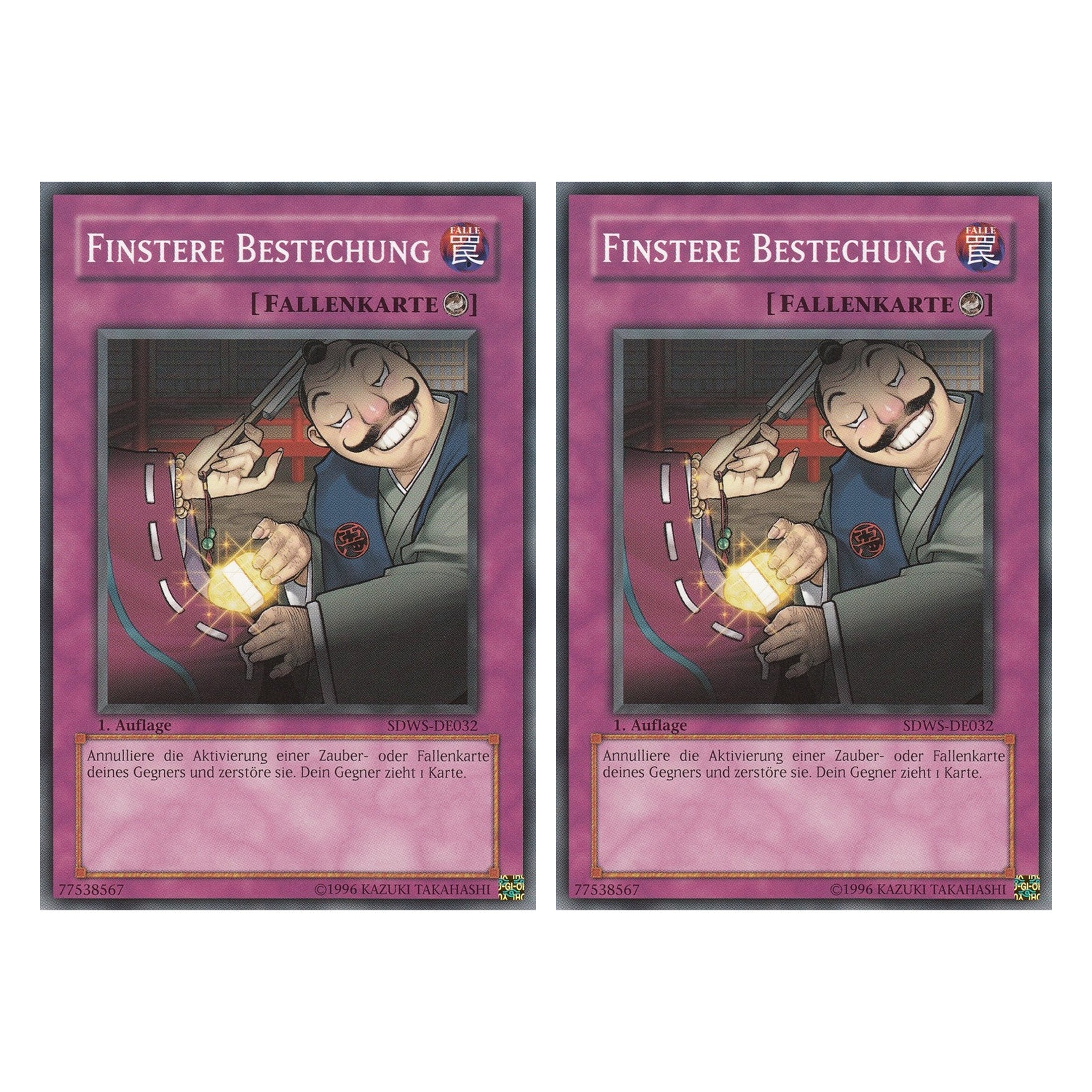 Finstere Bestechung - SDWS-DE032 - Common - Deutsch - 1. Auflage - Structure Deck: Warrior's Strike - Duo Set (2 Stück) - Yugioh