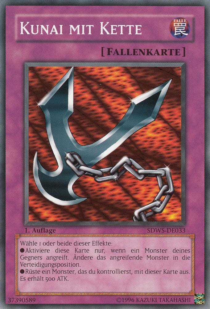 Kunai mit Kette - SDWS-DE033 - Common - Deutsch - 1. Auflage - Structure Deck: Warrior's Strike - Yugioh