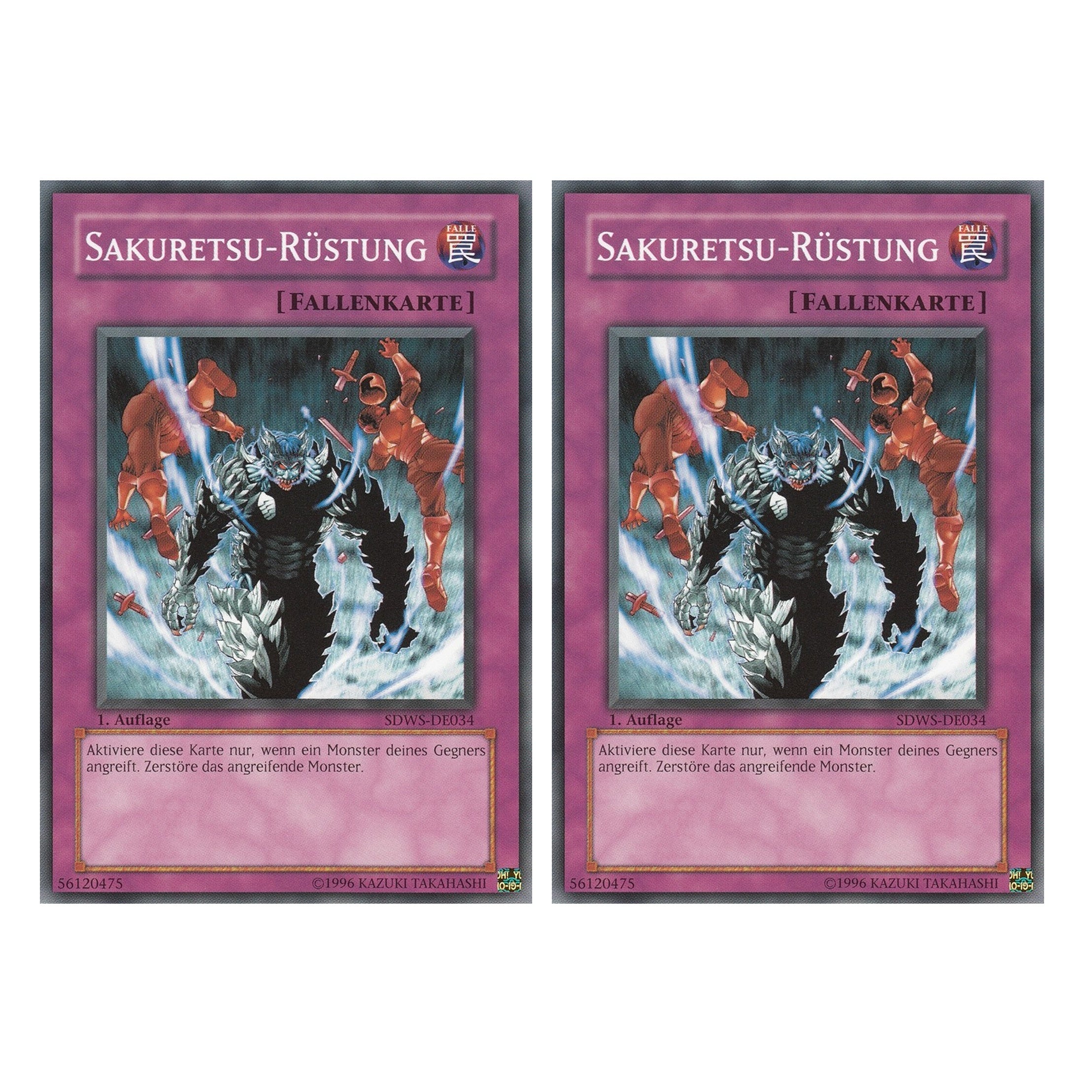 Sakuretsu-Rüstung - SDWS-DE034 - Common - Deutsch - 1. Auflage - Structure Deck: Warrior's Strike - Duo Set (2 Stück) - Yugioh