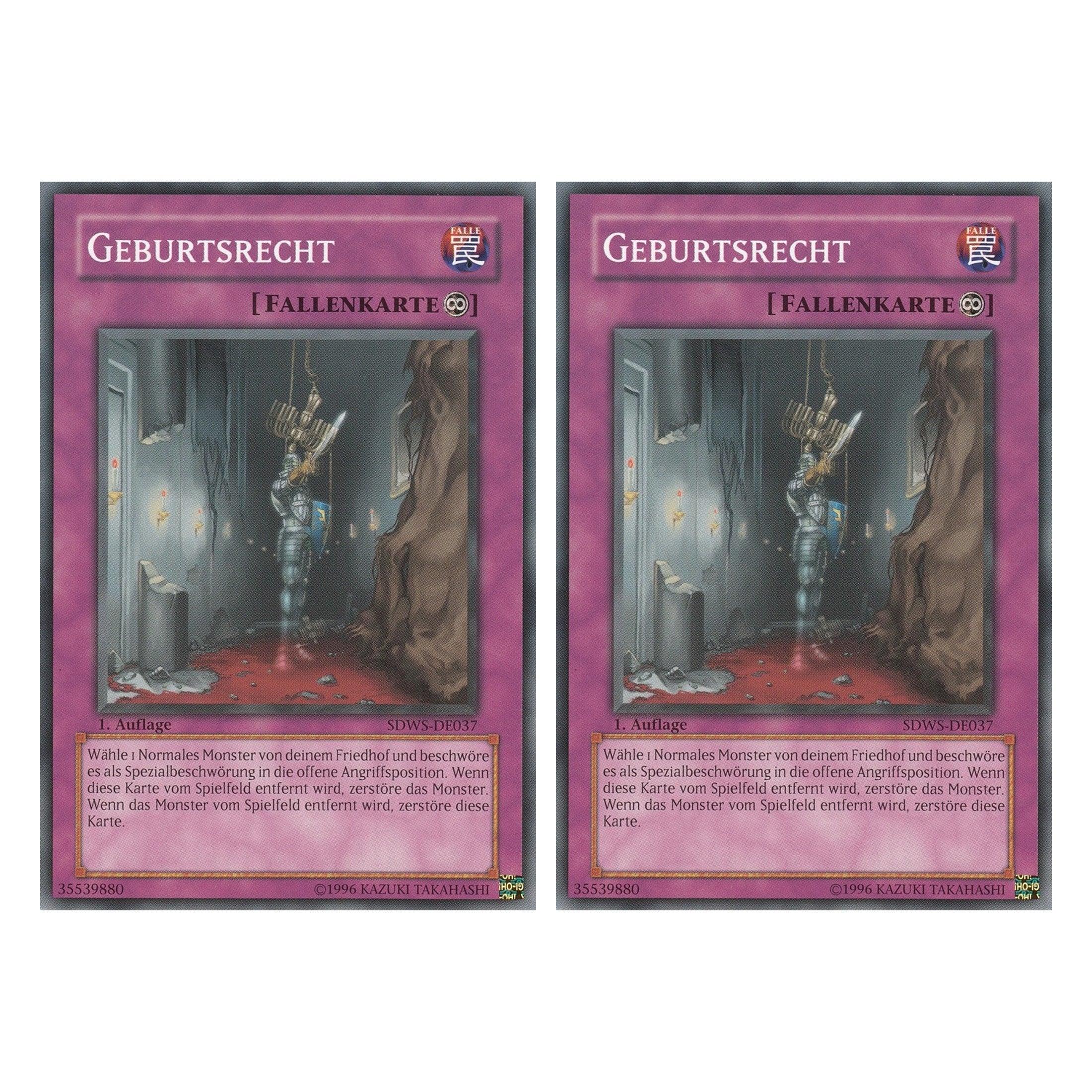 Geburtsrecht - SDWS-DE037 - Common - Deutsch - 1. Auflage - Structure Deck: Warrior's Strike - Duo Set (2 Stück) - Yugioh