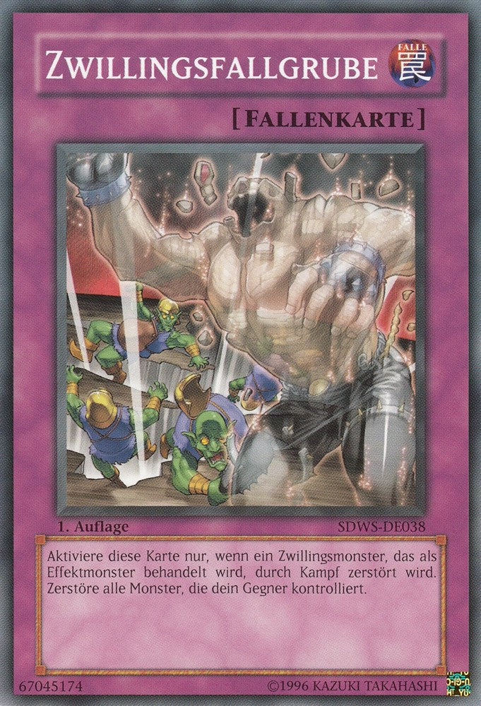 Zwillingsfallgrube - SDWS-DE038 - Common - Deutsch - 1. Auflage - Structure Deck: Warrior's Strike - Yugioh