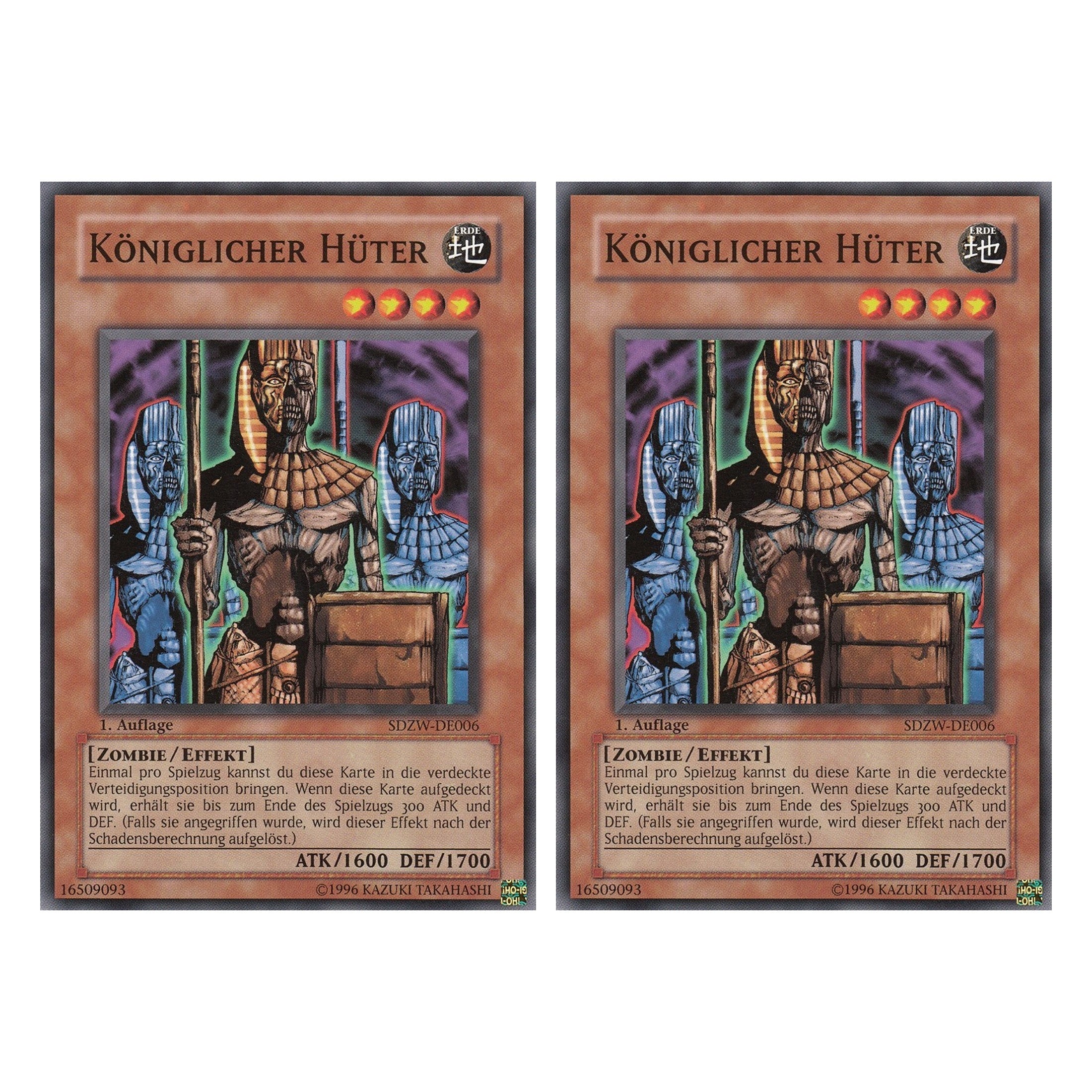 Königlicher Hüter - SDZW-DE006 - Common - Deutsch - 1. Auflage - Structure Deck: Zombie World - Duo Set (2 Stück) - Yugioh