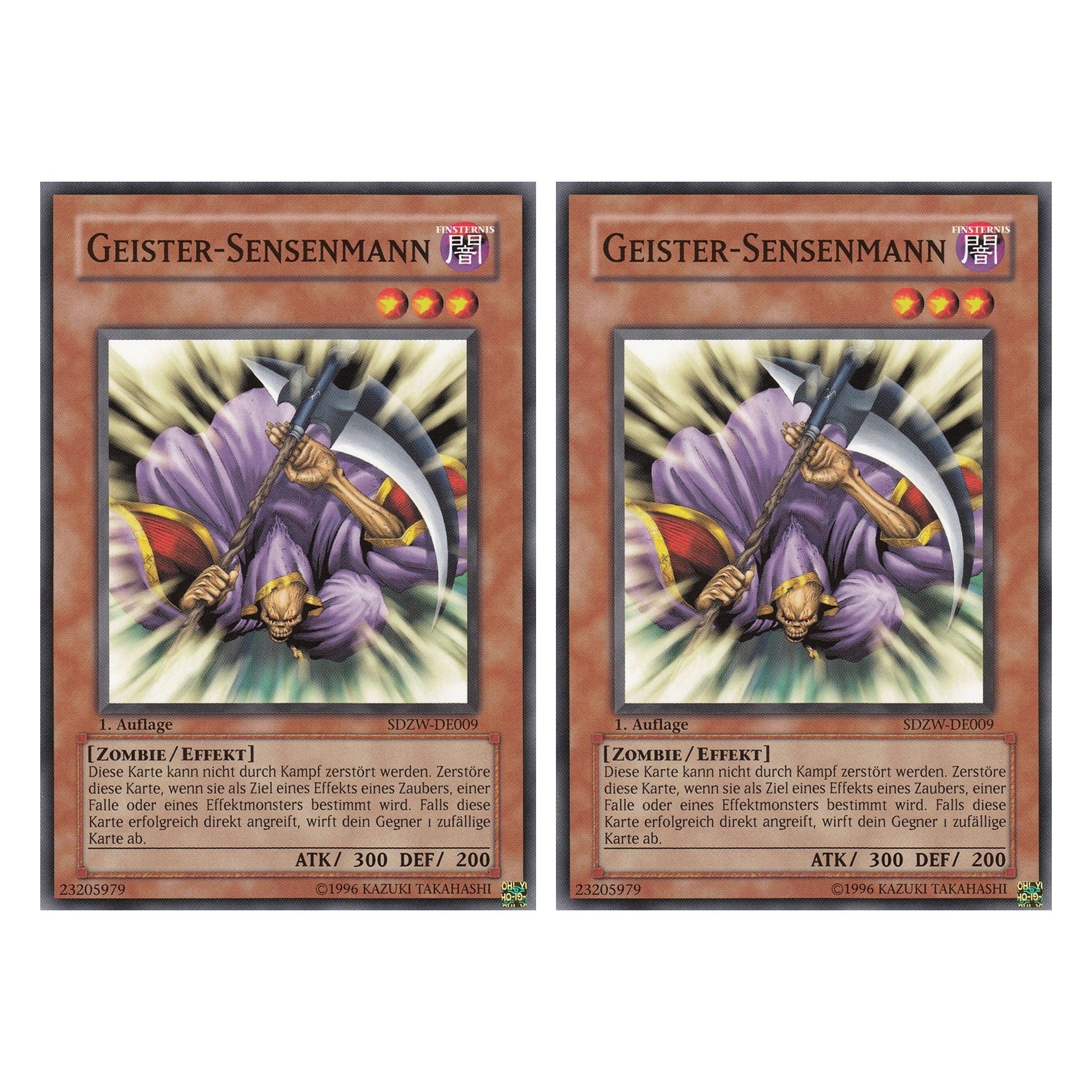 Geister-Sensenmann - SDZW-DE009 - Common - Deutsch - 1. Auflage - Structure Deck: Zombie World - Duo Set (2 Stück) - Yugioh