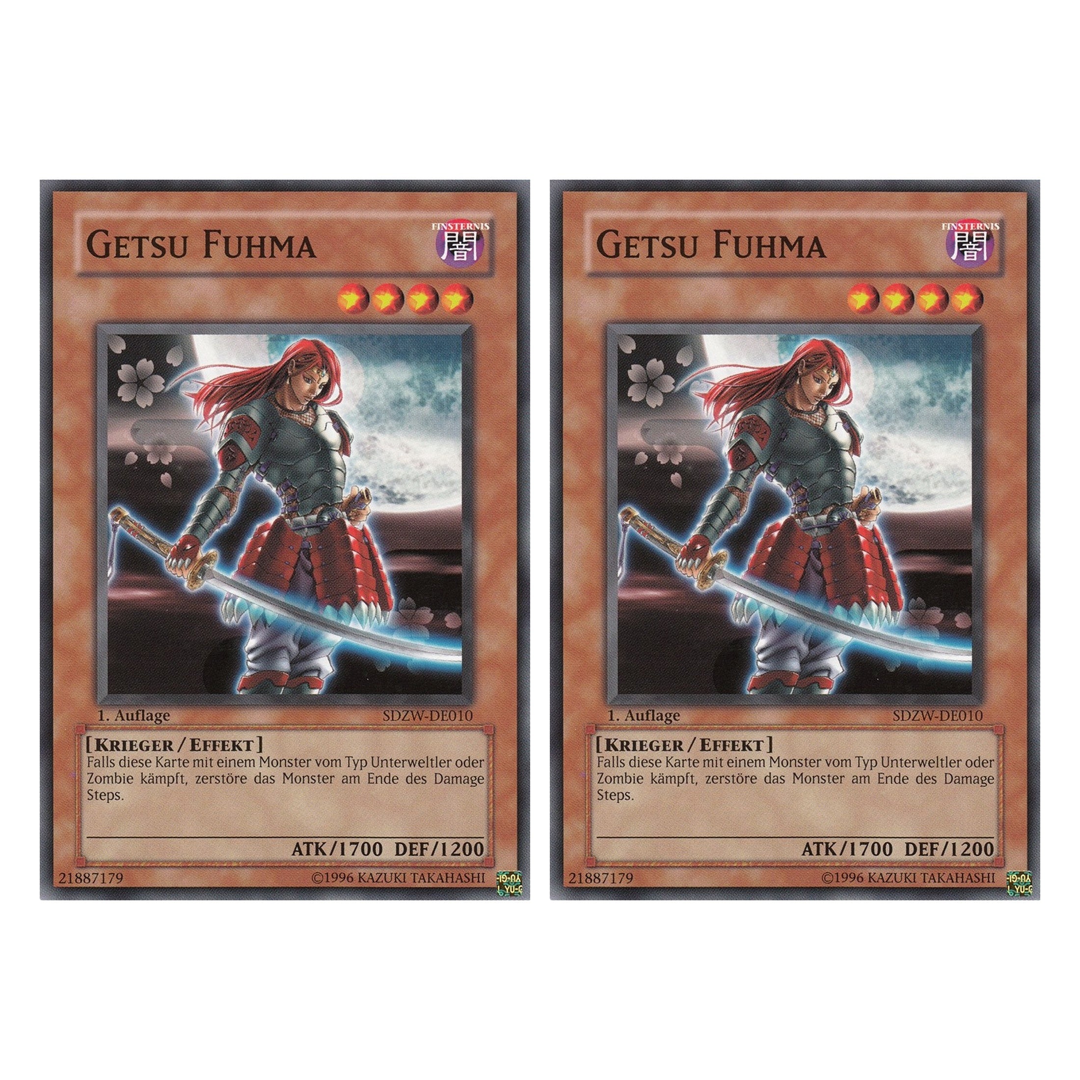 Getsu Fuhma - SDZW-DE010 - Common - Deutsch - 1. Auflage - Structure Deck: Zombie World - Duo Set (2 Stück) - Yugioh