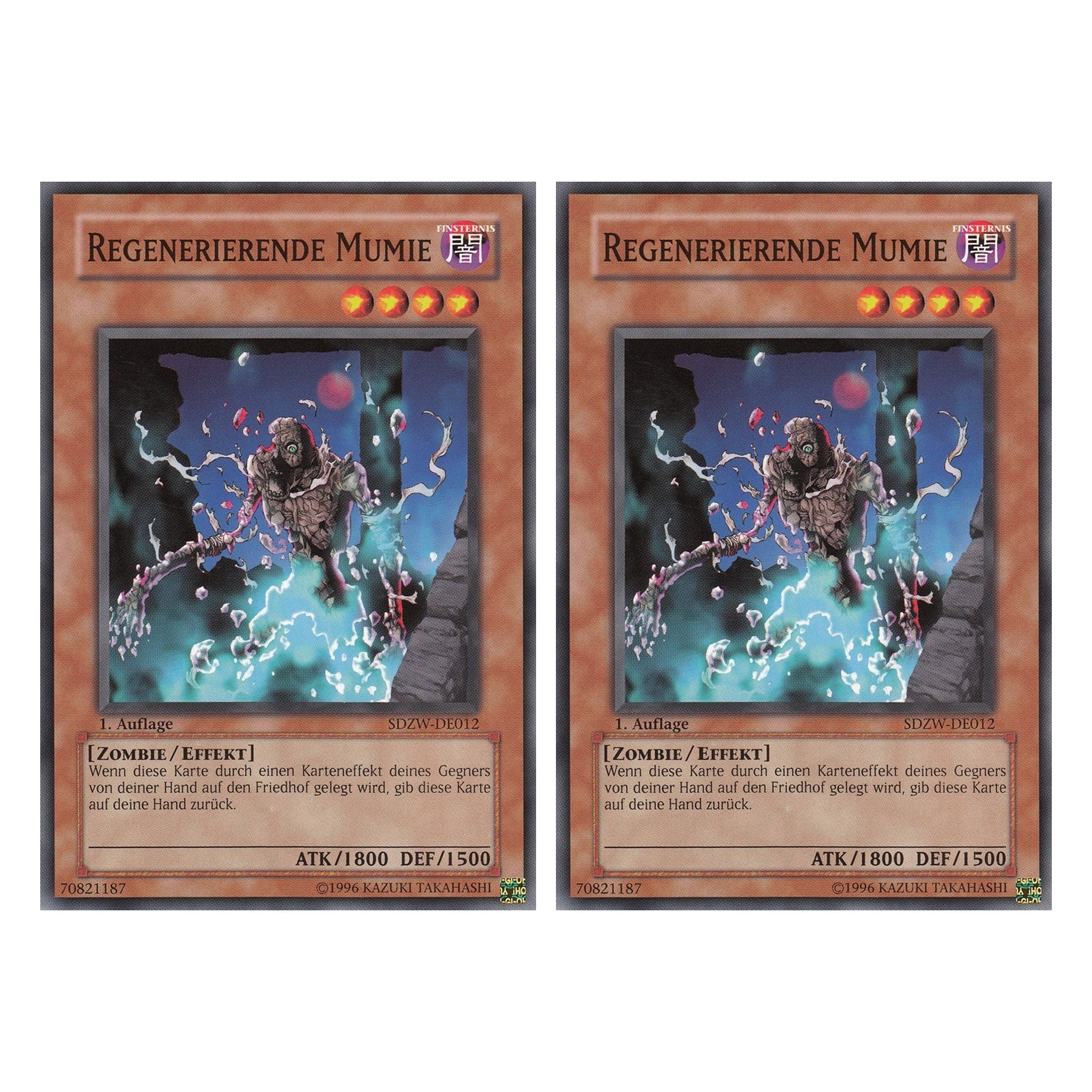 Regenerierende Mumie - SDZW-DE012 - Common - Deutsch - 1. Auflage - Structure Deck: Zombie World - Duo Set (2 Stück) - Yugioh