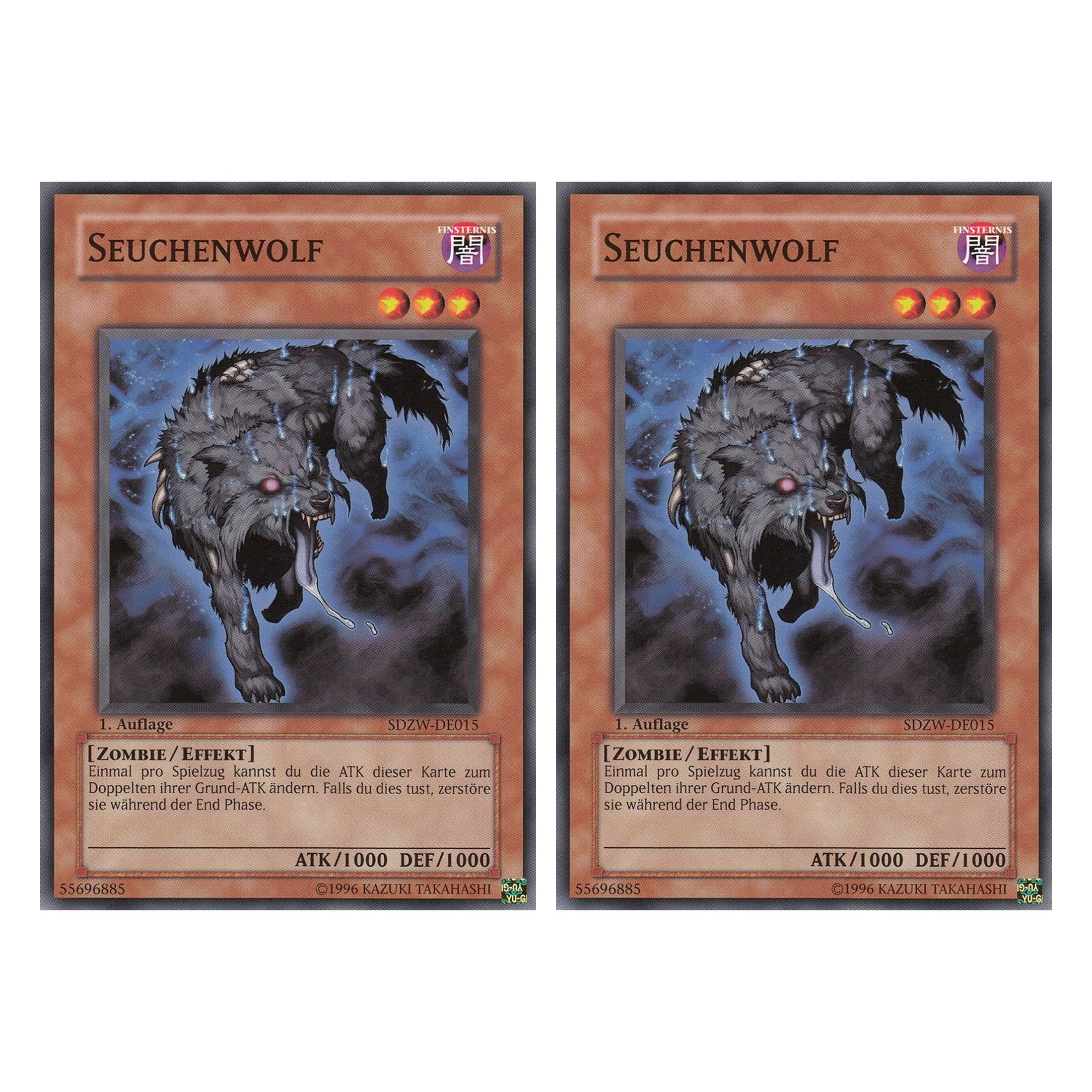 Seuchenwolf - SDZW-DE015 - Common - Deutsch - 1. Auflage - Structure Deck: Zombie World - Duo Set (2 Stück) - Yugioh