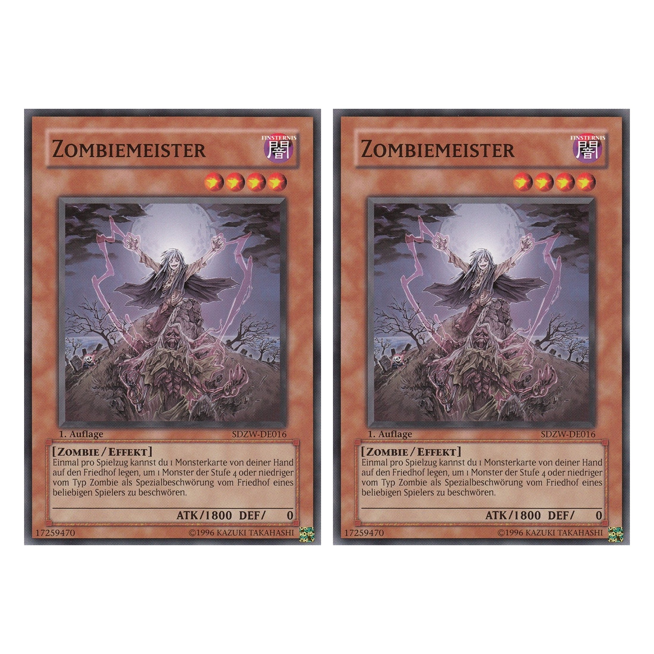 Zombiemeister - SDZW-DE016 - Common - Deutsch - 1. Auflage - Structure Deck: Zombie World - Duo Set (2 Stück) - Yugioh
