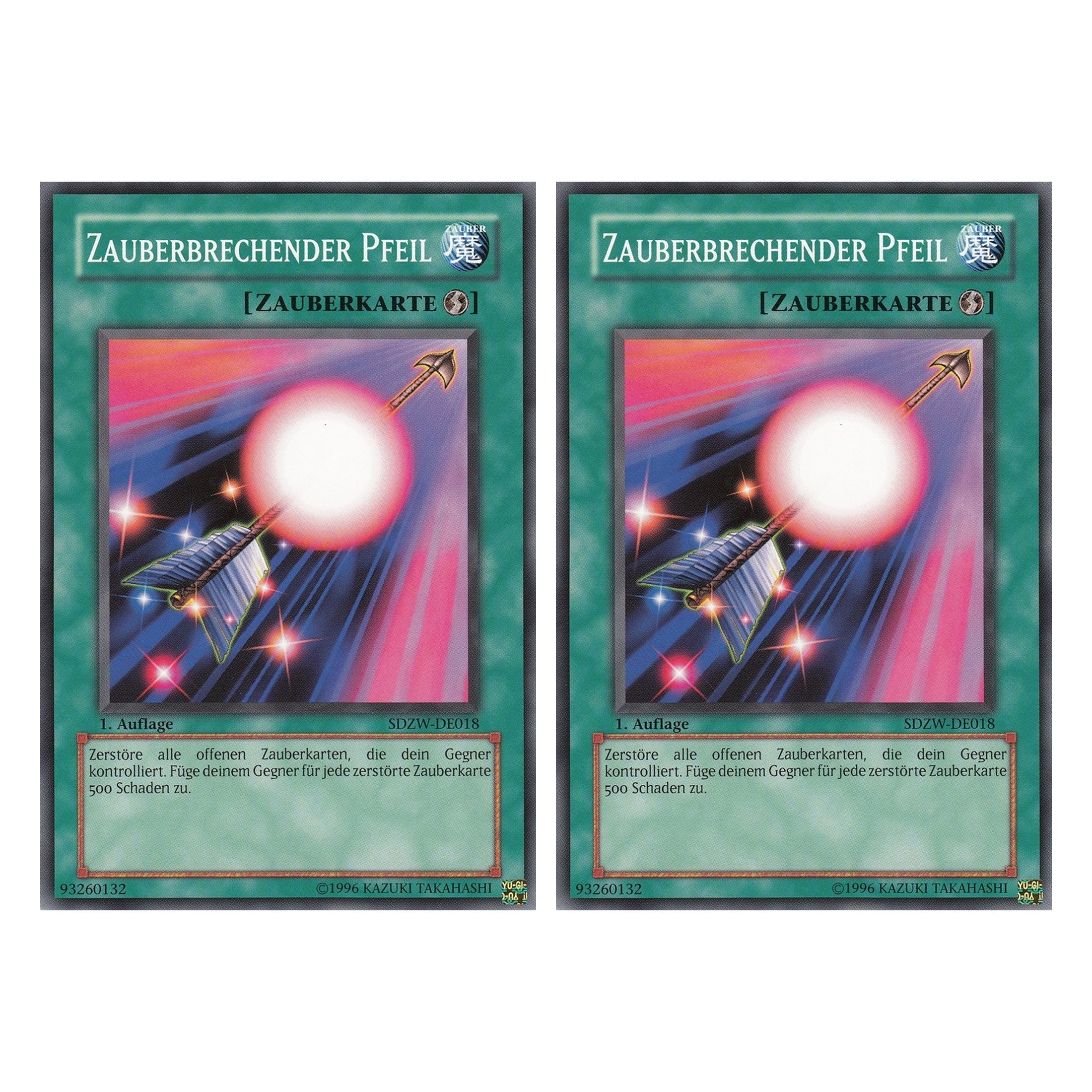 Zauberbrechender Pfeil - SDZW-DE018 - Common - Deutsch - 1. Auflage - Structure Deck: Zombie World - Duo Set (2 Stück) - Yugioh