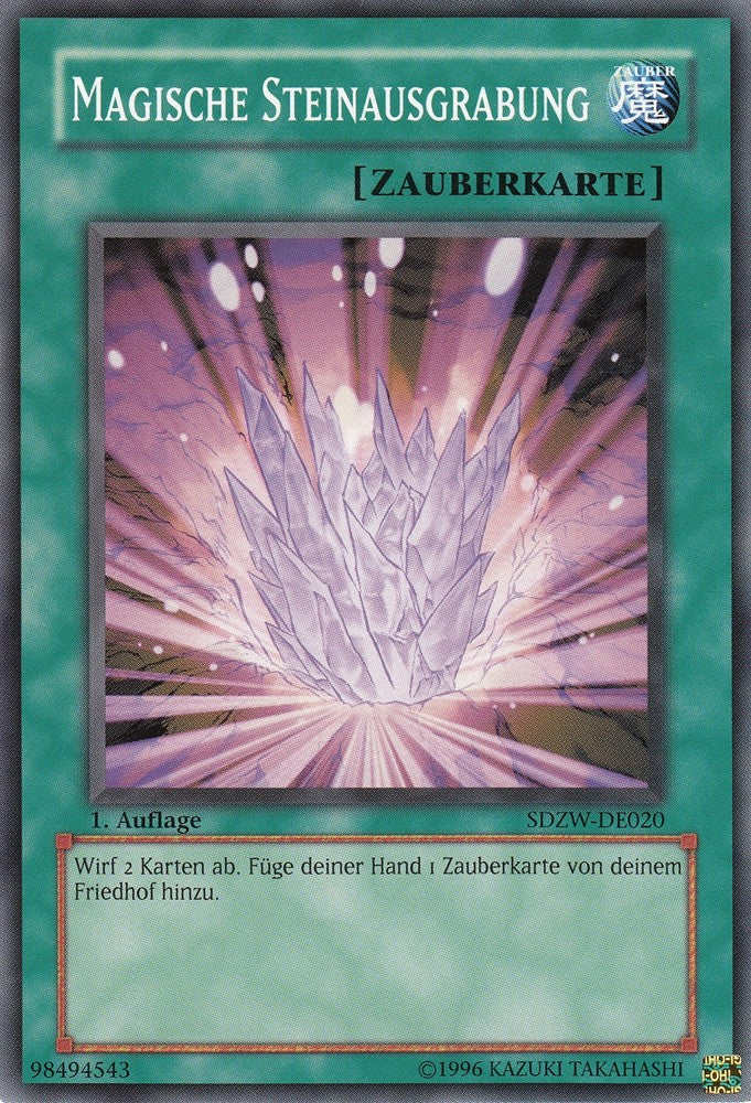 Magische Steinausgrabung - SDZW-DE020 - Common - Deutsch - 1. Auflage - Structure Deck: Zombie World - Yugioh