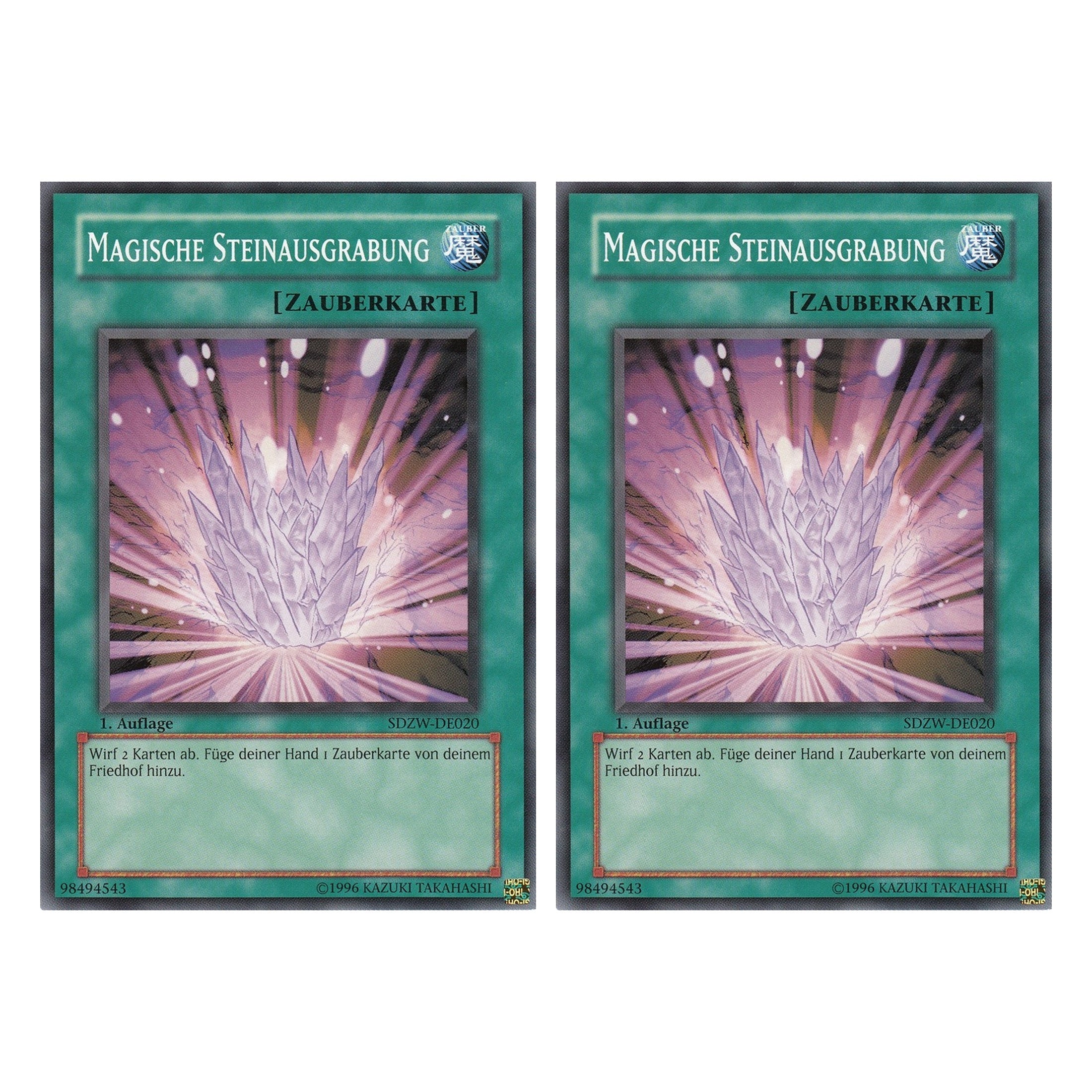 Magische Steinausgrabung - SDZW-DE020 - Common - Deutsch - 1. Auflage - Structure Deck: Zombie World - Duo Set (2 Stück) - Yugioh