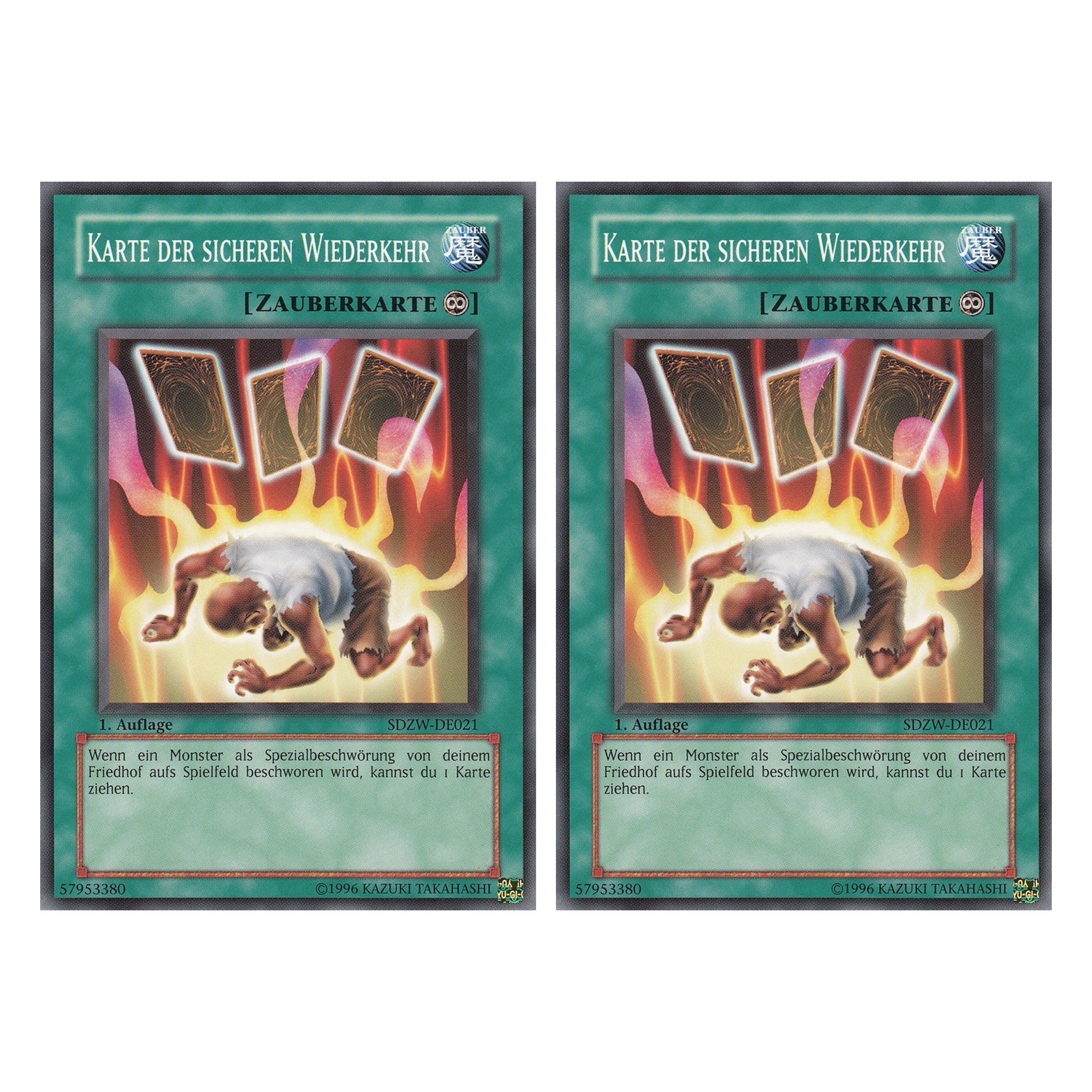 Karte der sicheren Wiederkehr - SDZW-DE021 - Common - Deutsch - 1. Auflage - Structure Deck: Zombie World - Duo Set (2 Stück) - Yugioh