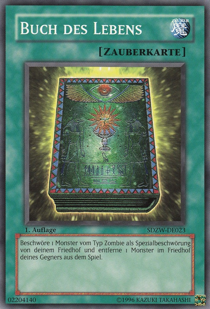 Buch des Lebens - SDZW-DE023 - Common - Deutsch - 1. Auflage - Structure Deck: Zombie World - Yugioh