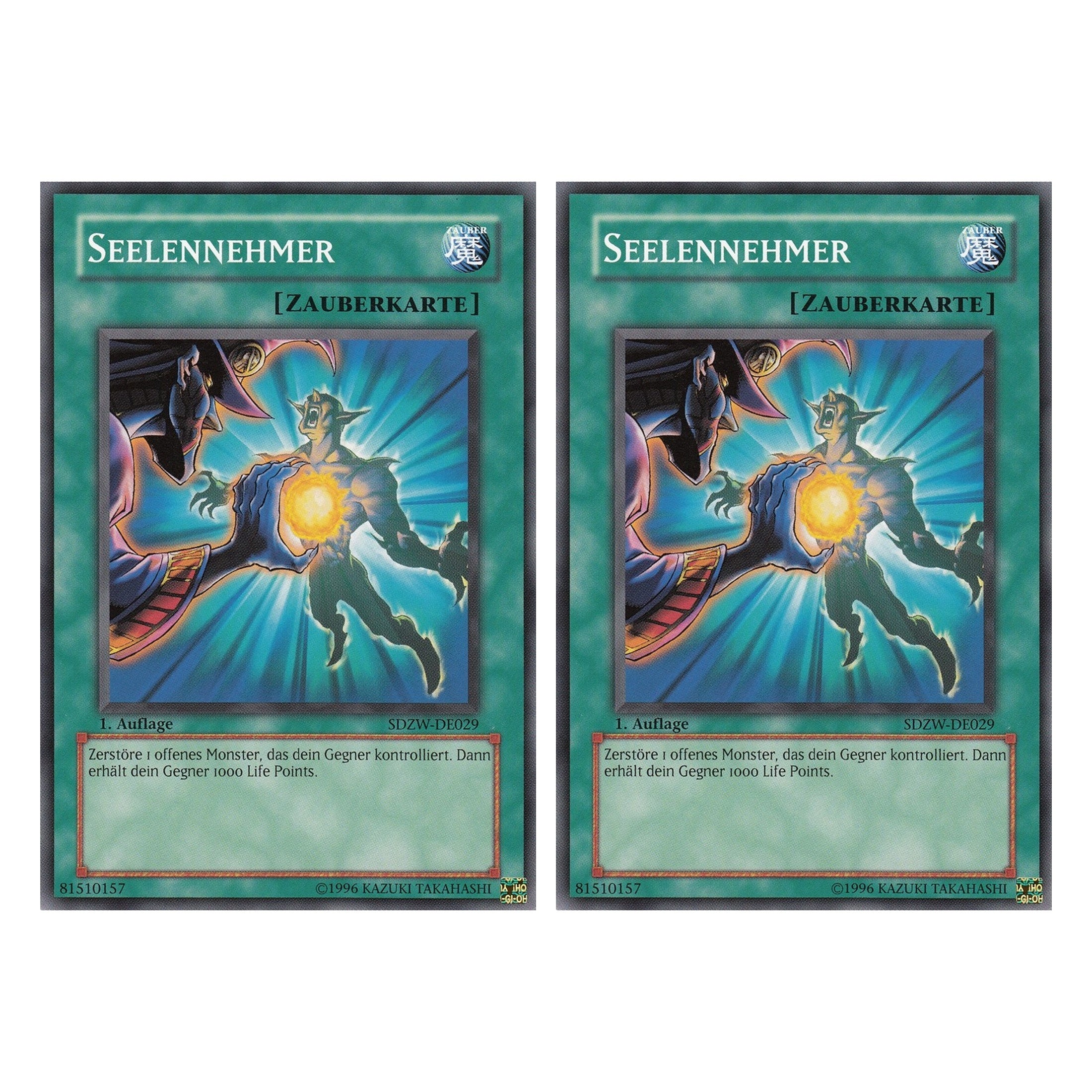 Seelennehmer - SDZW-DE029 - Common - Deutsch - 1. Auflage - Structure Deck: Zombie World - Duo Set (2 Stück) - Yugioh