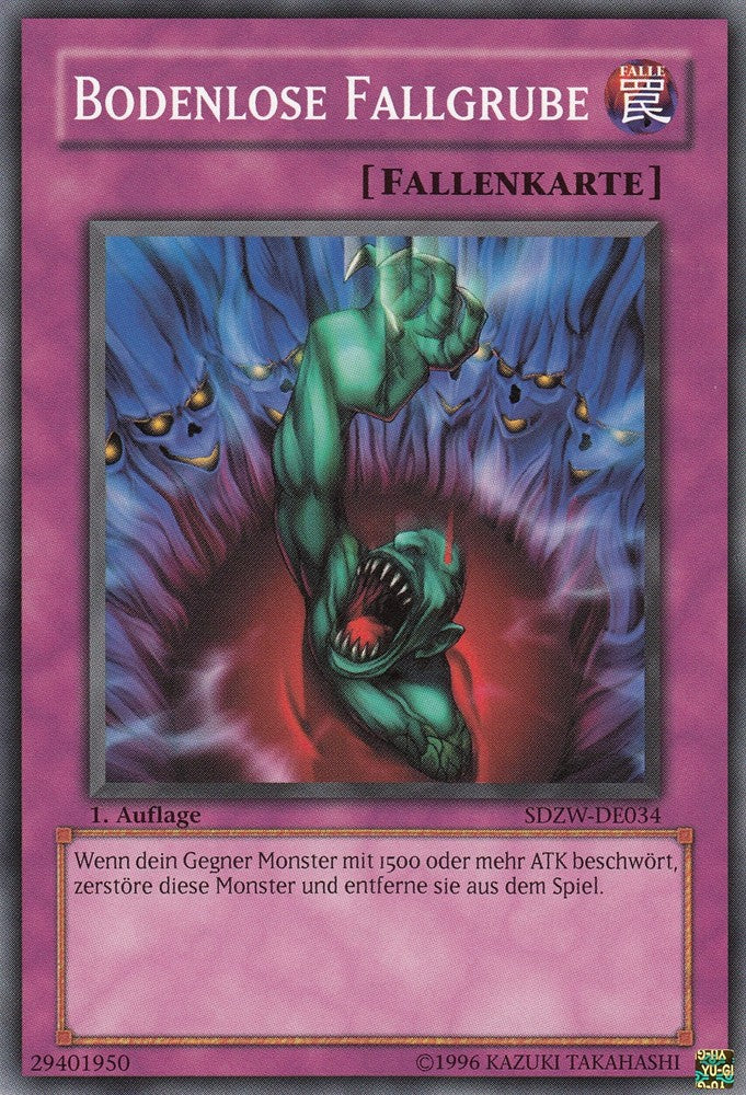 Bodenlose Fallgrube - SDZW-DE034 - Common - Deutsch - 1. Auflage - Structure Deck: Zombie World - Yugioh