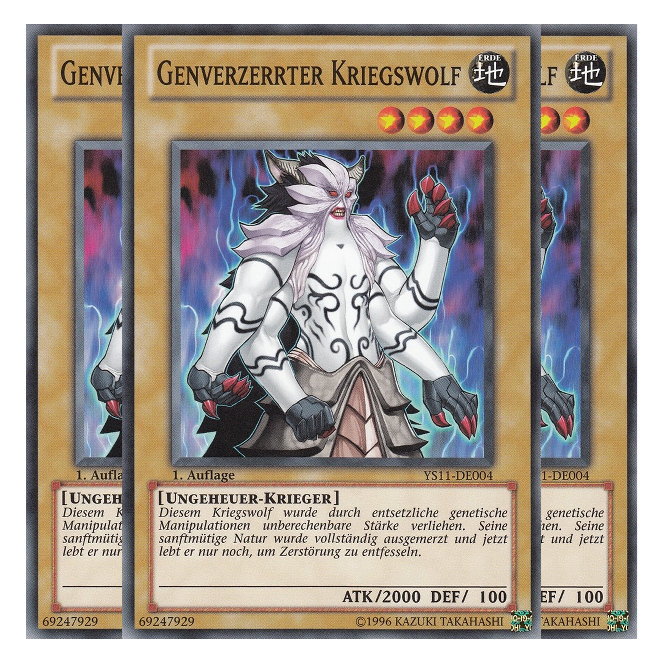 Genverzerrter Kriegswolf - YS11-DE004 - Common - Deutsch - 1. Auflage - Starter Deck: Dawn of the Xyz - Playset (3 Kopien)