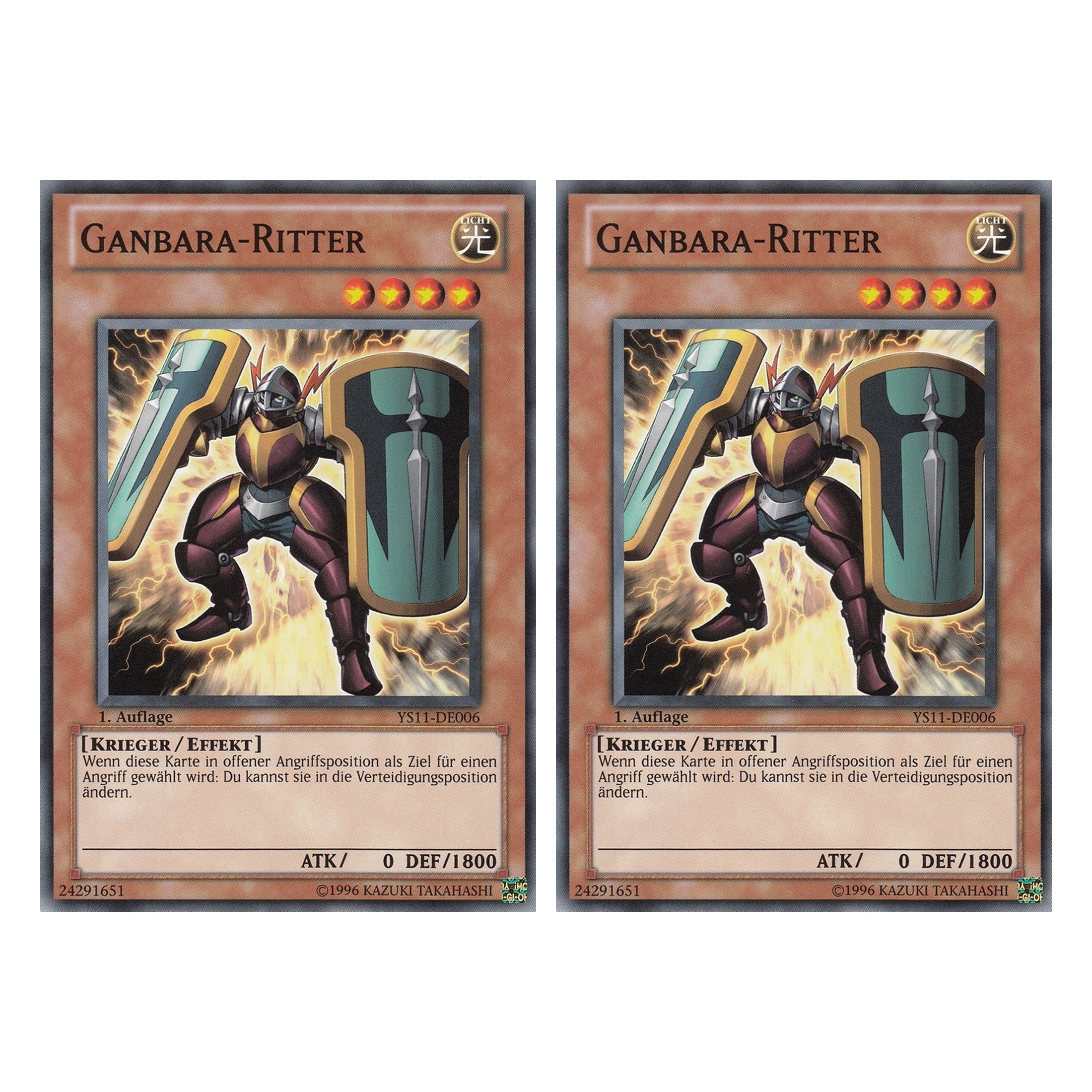 Ganbara-Ritter - YS11-DE006 - Common - Deutsch - 1. Auflage - Starter Deck: Dawn of the Xyz - Duo Set (2 Stück) - Yugioh