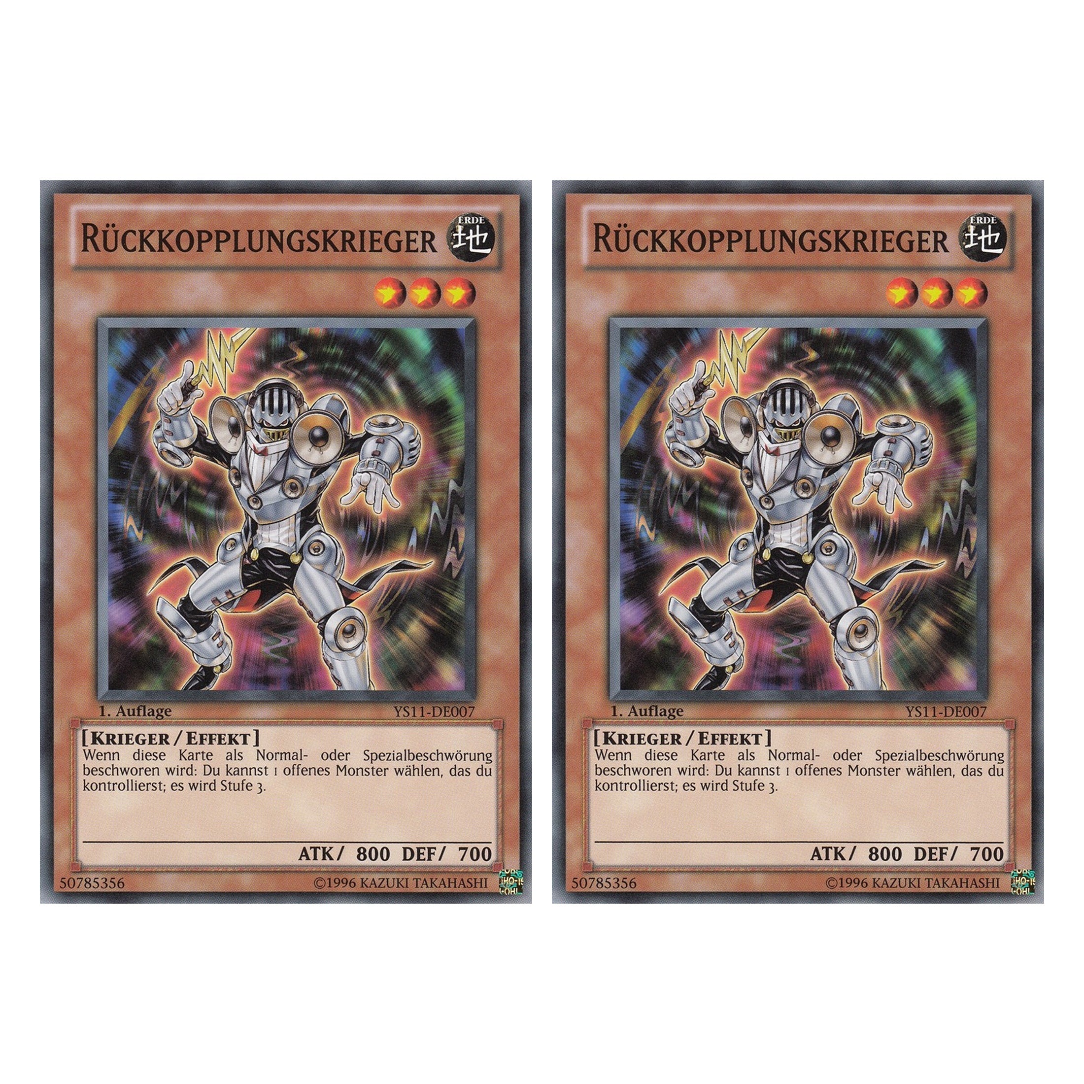 Rückkopplungskrieger - YS11-DE007 - Common - Deutsch - 1. Auflage - Starter Deck: Dawn of the Xyz - Duo Set (2 Stück) - Yugioh