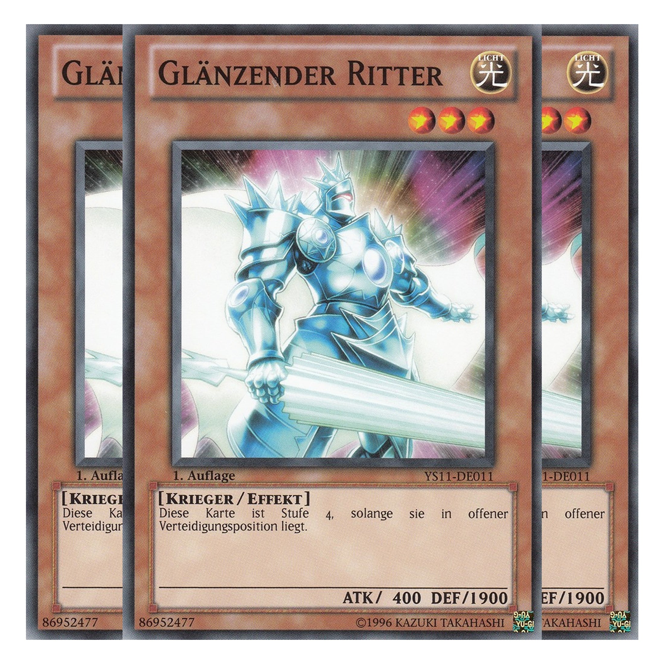 Glänzender Ritter - YS11-DE011 - Common - Deutsch - 1. Auflage - Starter Deck: Dawn of the Xyz - Playset (3 Kopien)