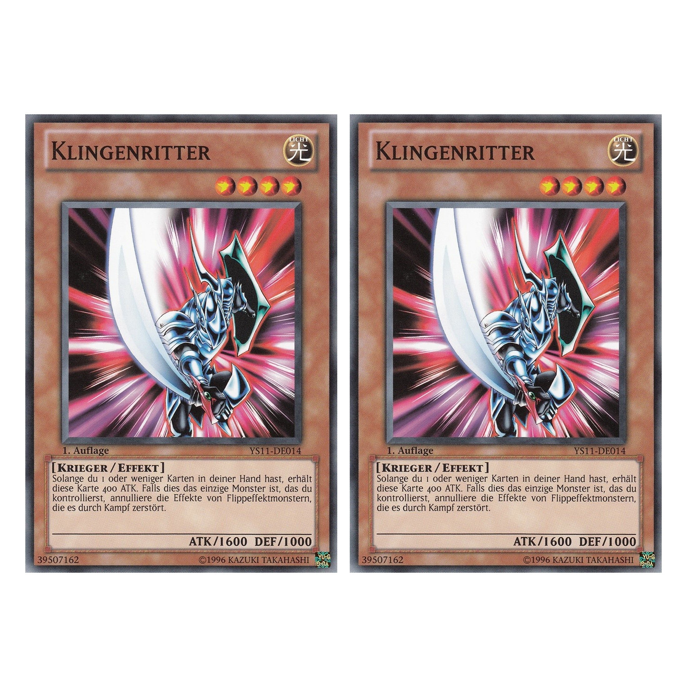 Klingenritter - YS11-DE014 - Common - Deutsch - 1. Auflage - Starter Deck: Dawn of the Xyz - Duo Set (2 Stück) - Yugioh