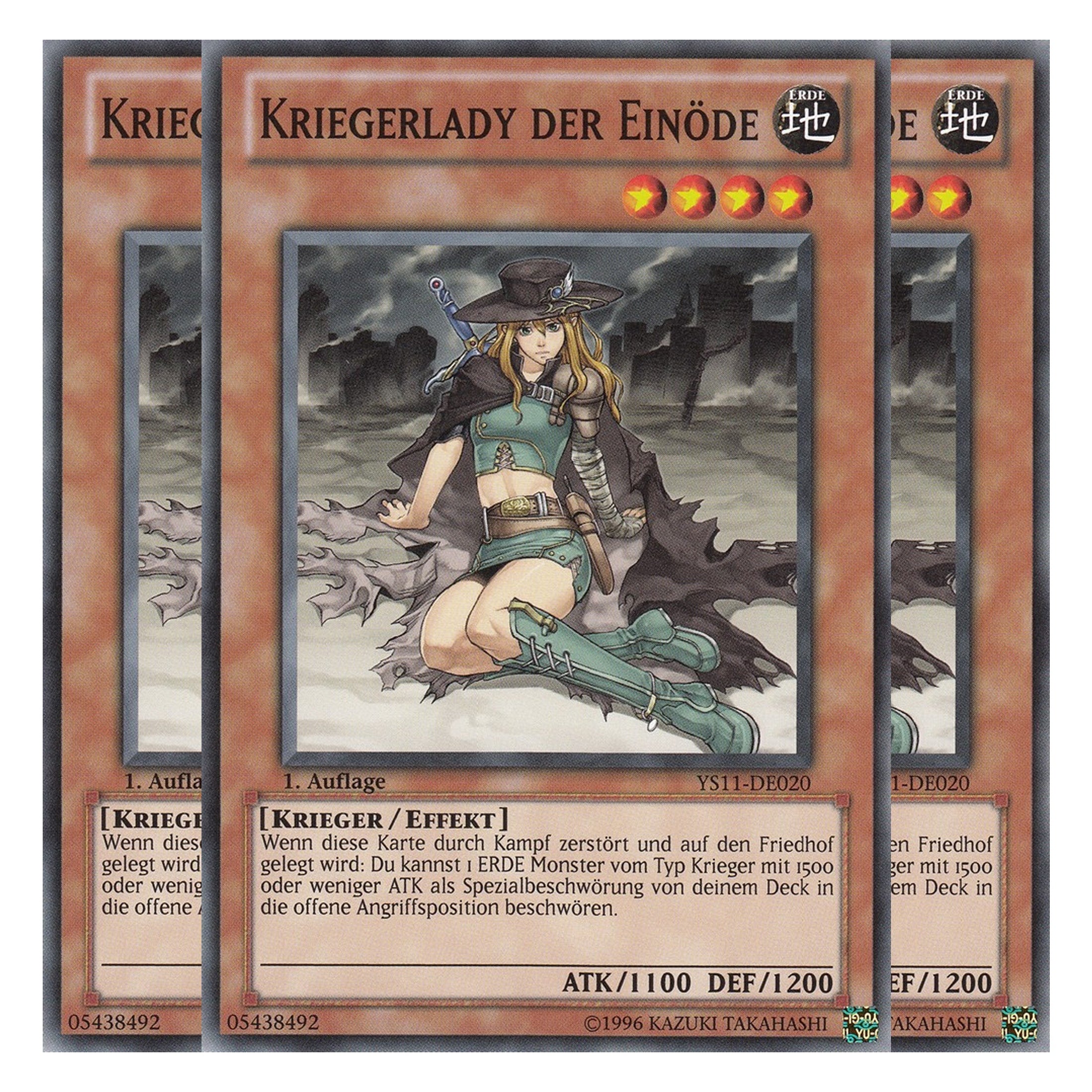 Kriegerlady der Einöde - YS11-DE020 - Common - Deutsch - 1. Auflage - Starter Deck: Dawn of the Xyz - Playset (3 Kopien)