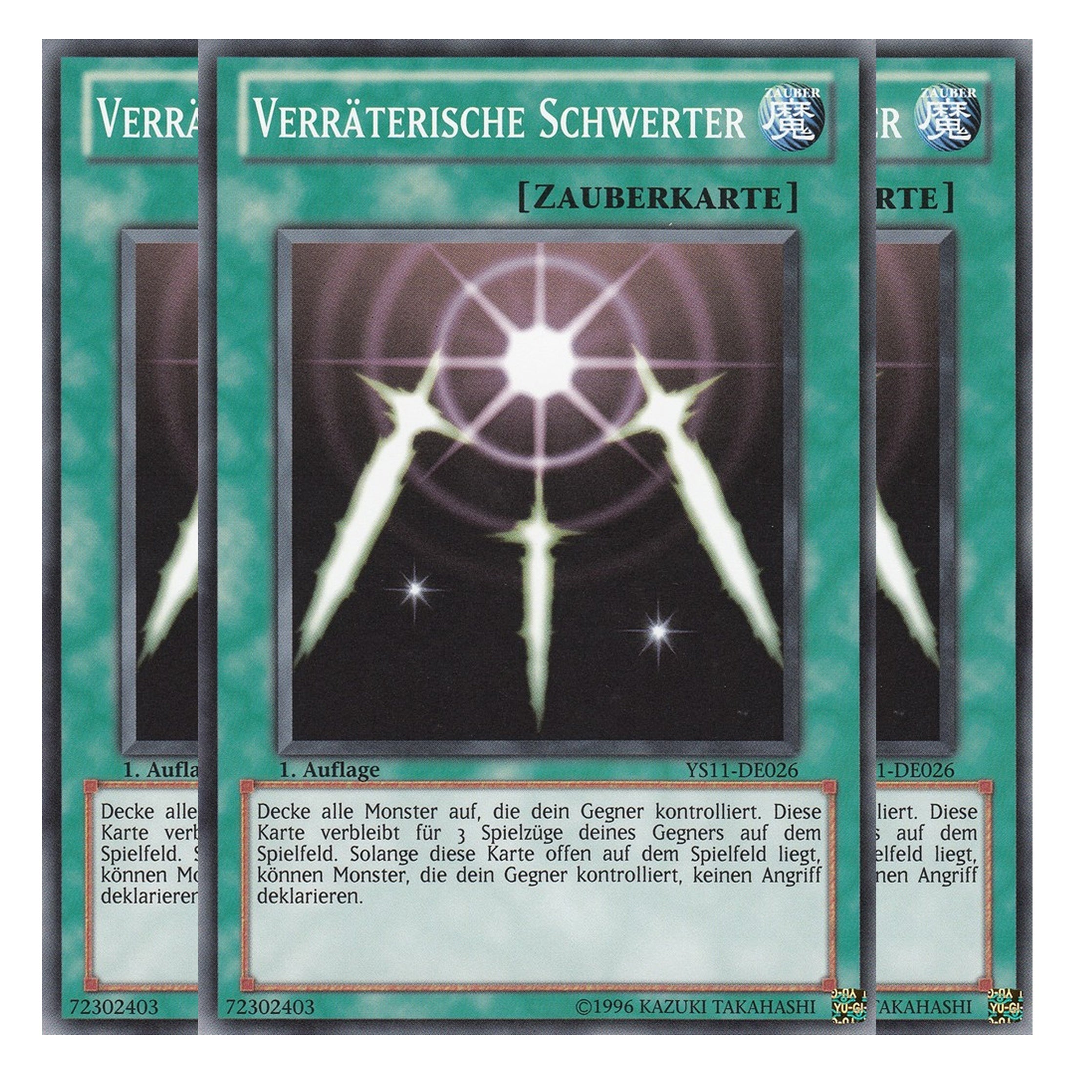 Verräterische Schwerter - YS11-DE026 - Common - Deutsch - 1. Auflage - Starter Deck: Dawn of the Xyz - Playset (3 Kopien)