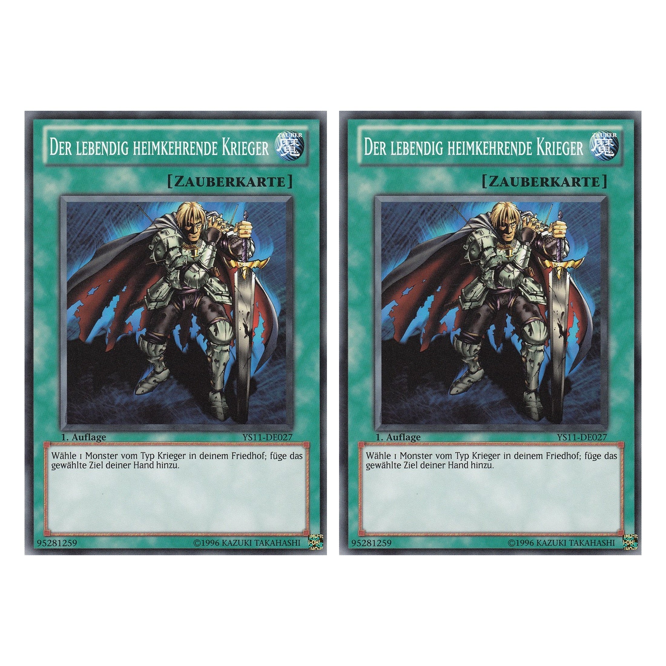Der lebendig heimkehrende Krieger - YS11-DE027 - Common - Deutsch - 1. Auflage - Starter Deck: Dawn of the Xyz - Duo Set (2 Stück) - Yugioh