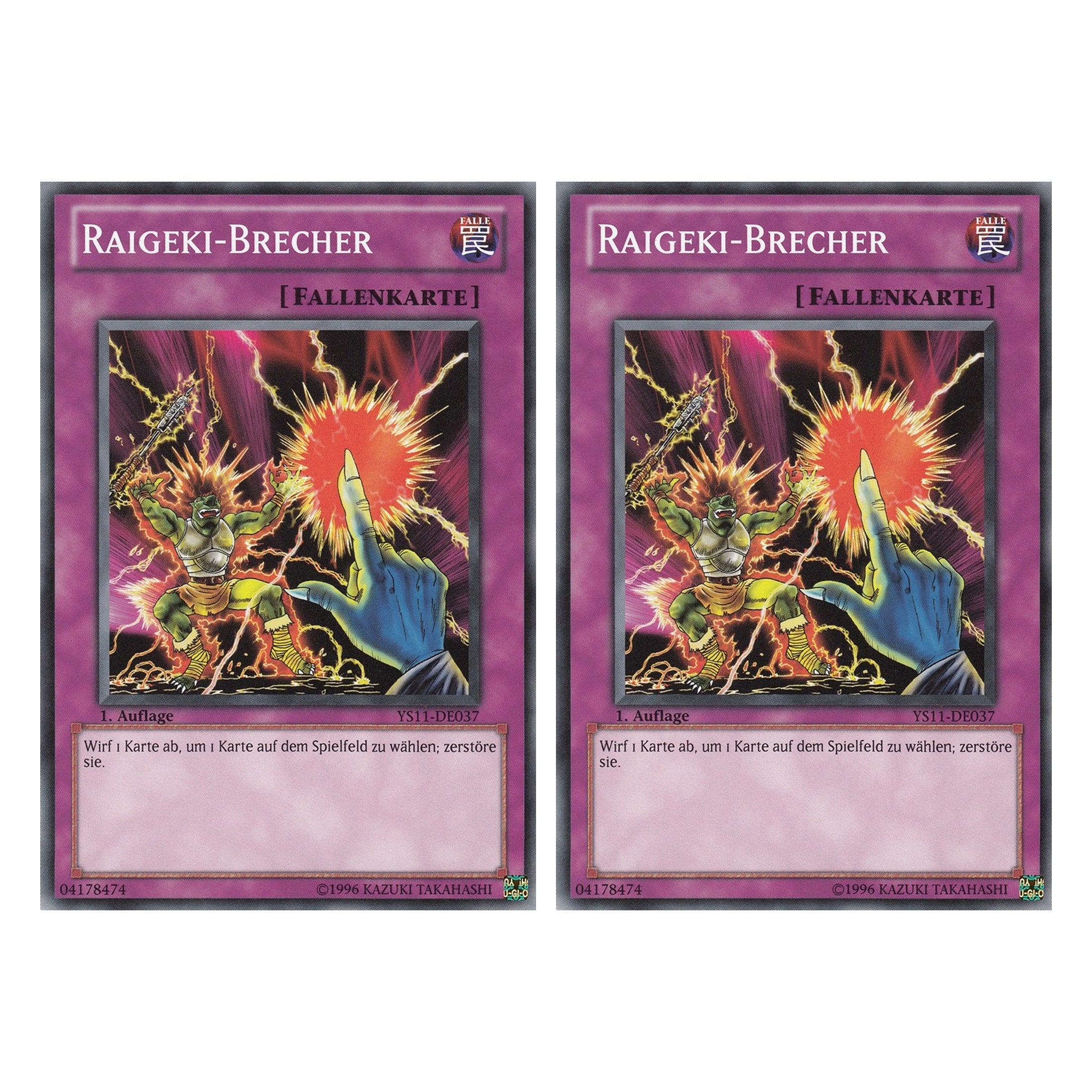 Raigeki-Brecher - YS11-DE037 - Common - Deutsch - 1. Auflage - Starter Deck: Dawn of the Xyz - Duo Set (2 Stück) - Yugioh