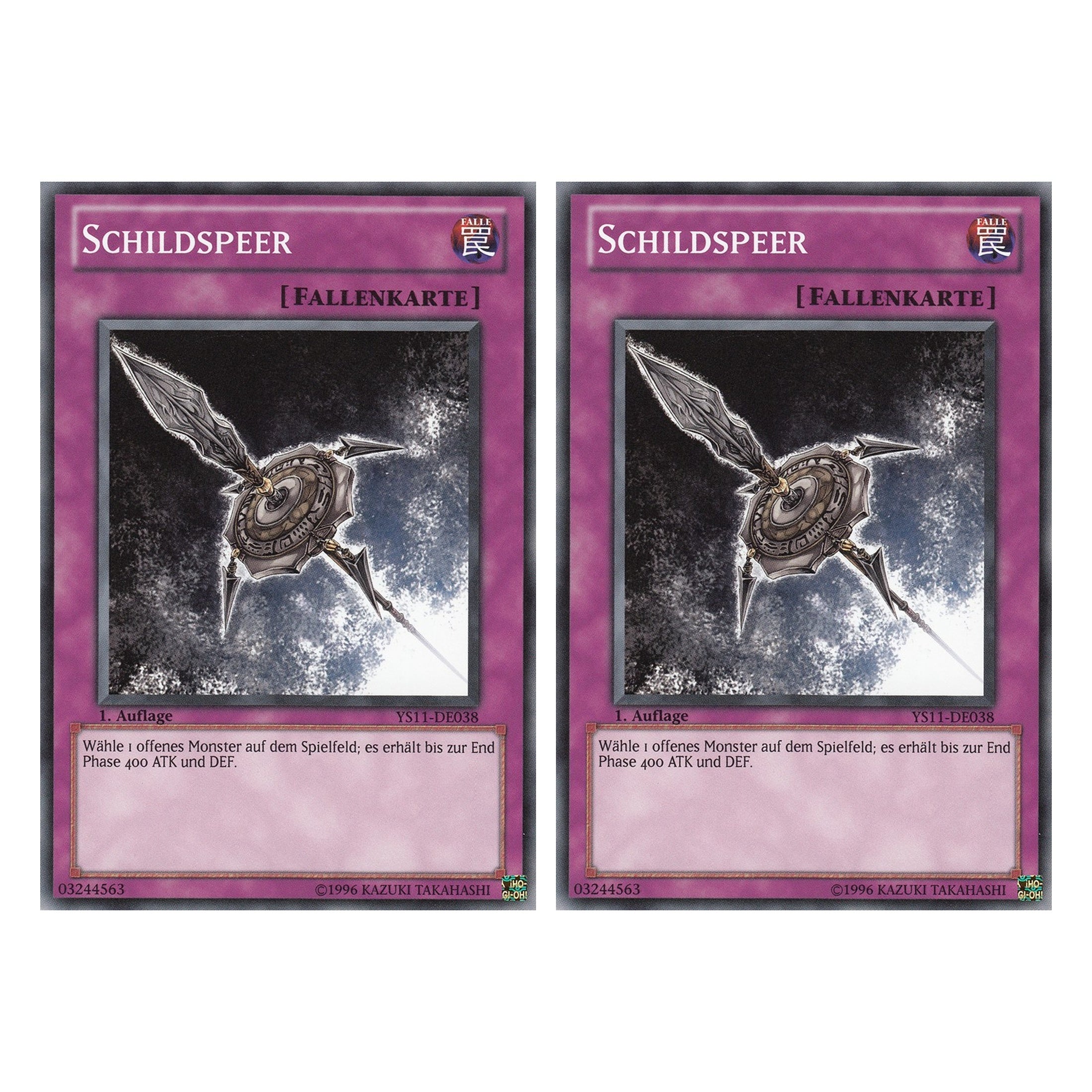 Schildspeer - YS11-DE038 - Common - Deutsch - 1. Auflage - Starter Deck: Dawn of the Xyz - Duo Set (2 Stück) - Yugioh